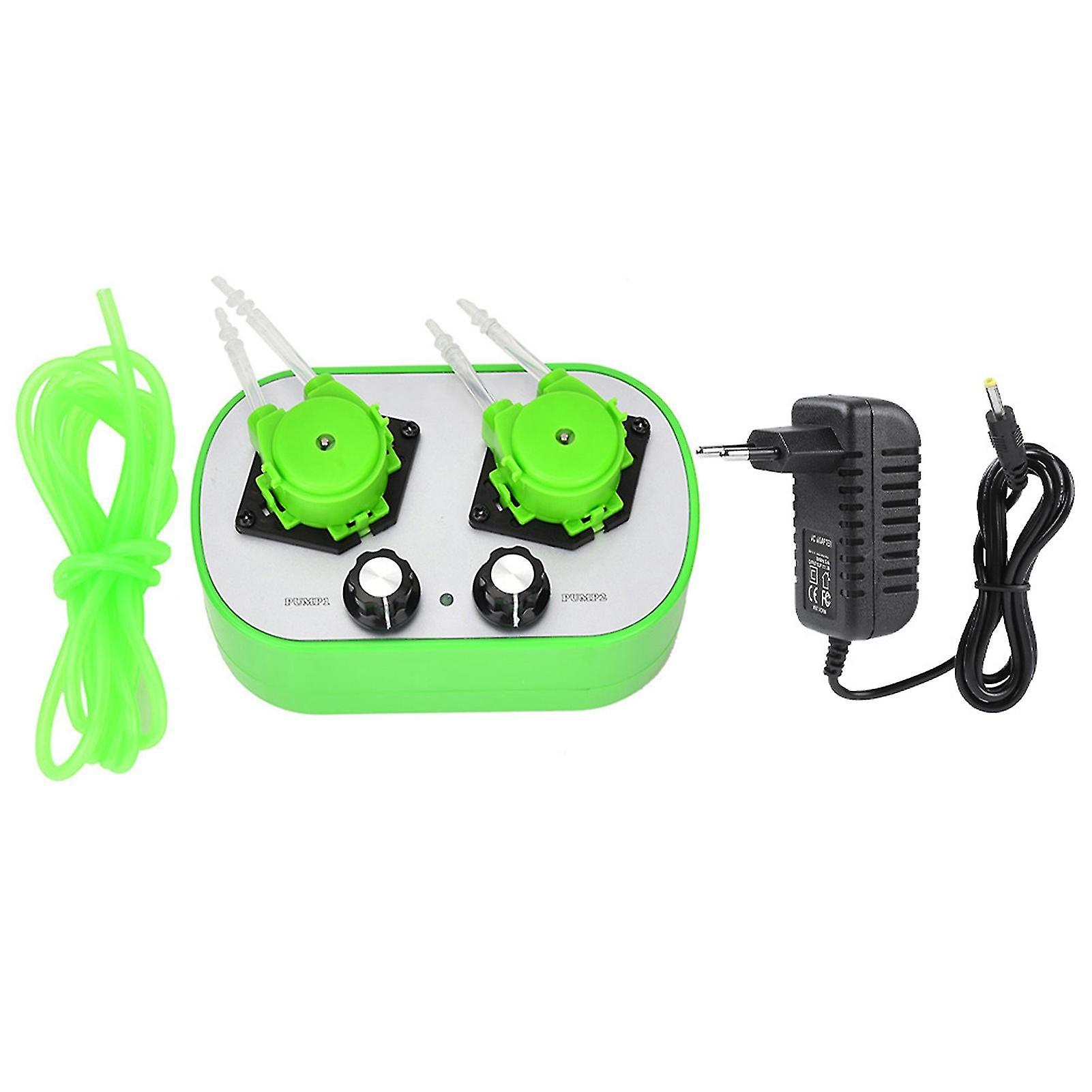 Miniature Peristaltic Pump Automatic Self Priming Pump 100-240v Eu Plug (9-53ml Min)*2 G628-2-2