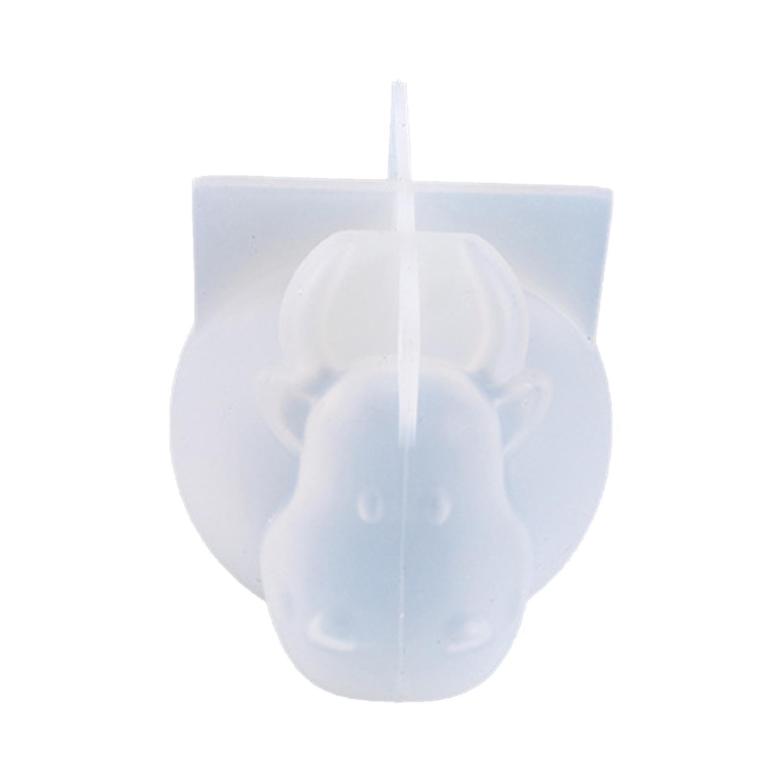 かわいい牛の形マスコットシリコーンモールドクリアDIYエポキシ樹脂3Dケーキベーキング金型