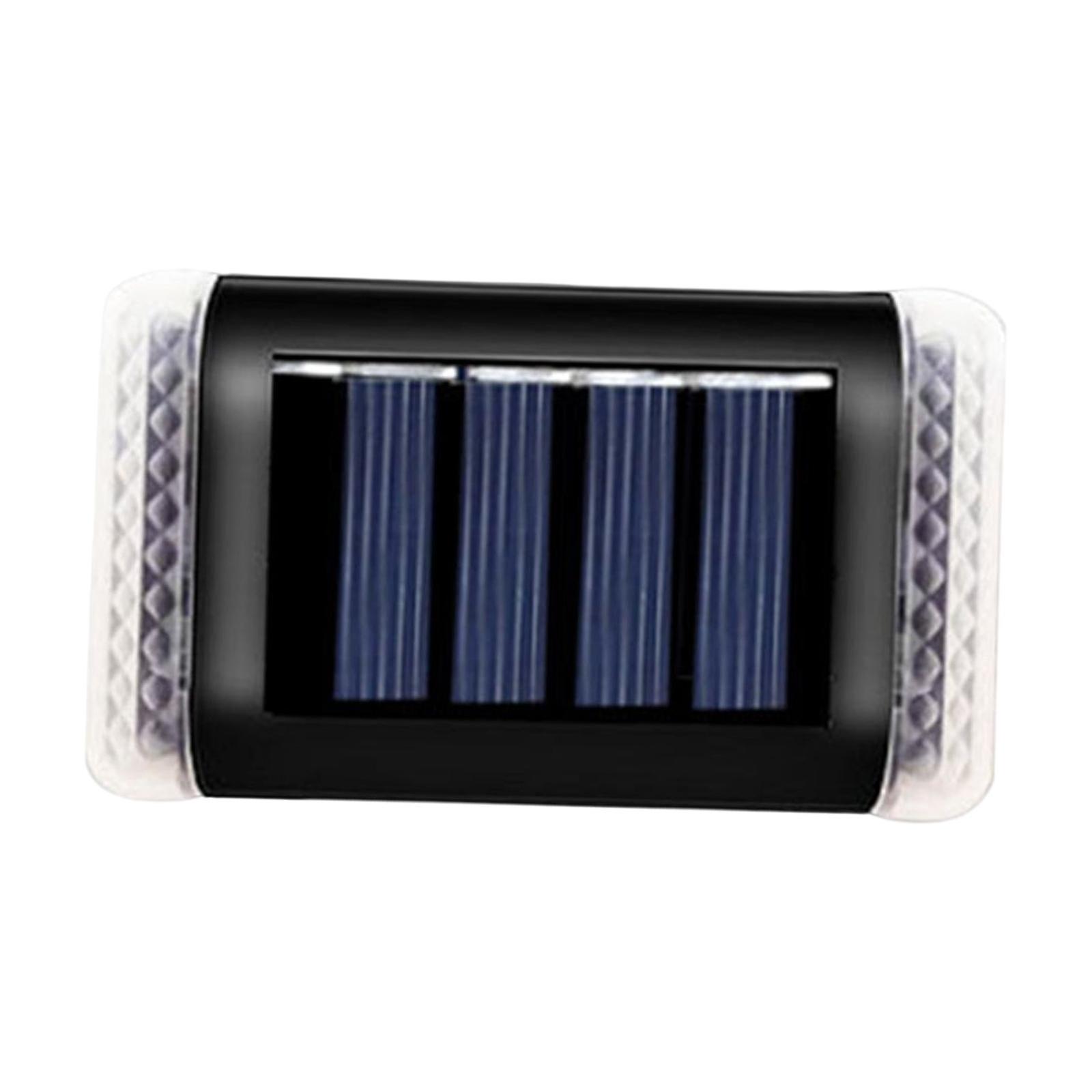 Solar Deck Light Outdoor Landscape Solar Wall Lamp for Yard Pathway Backyard White Light