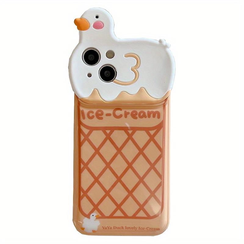 Lens Patch Imd Duck Ice Cream Phone Case For Apple Iphone 14 13 12 11 Pro Max