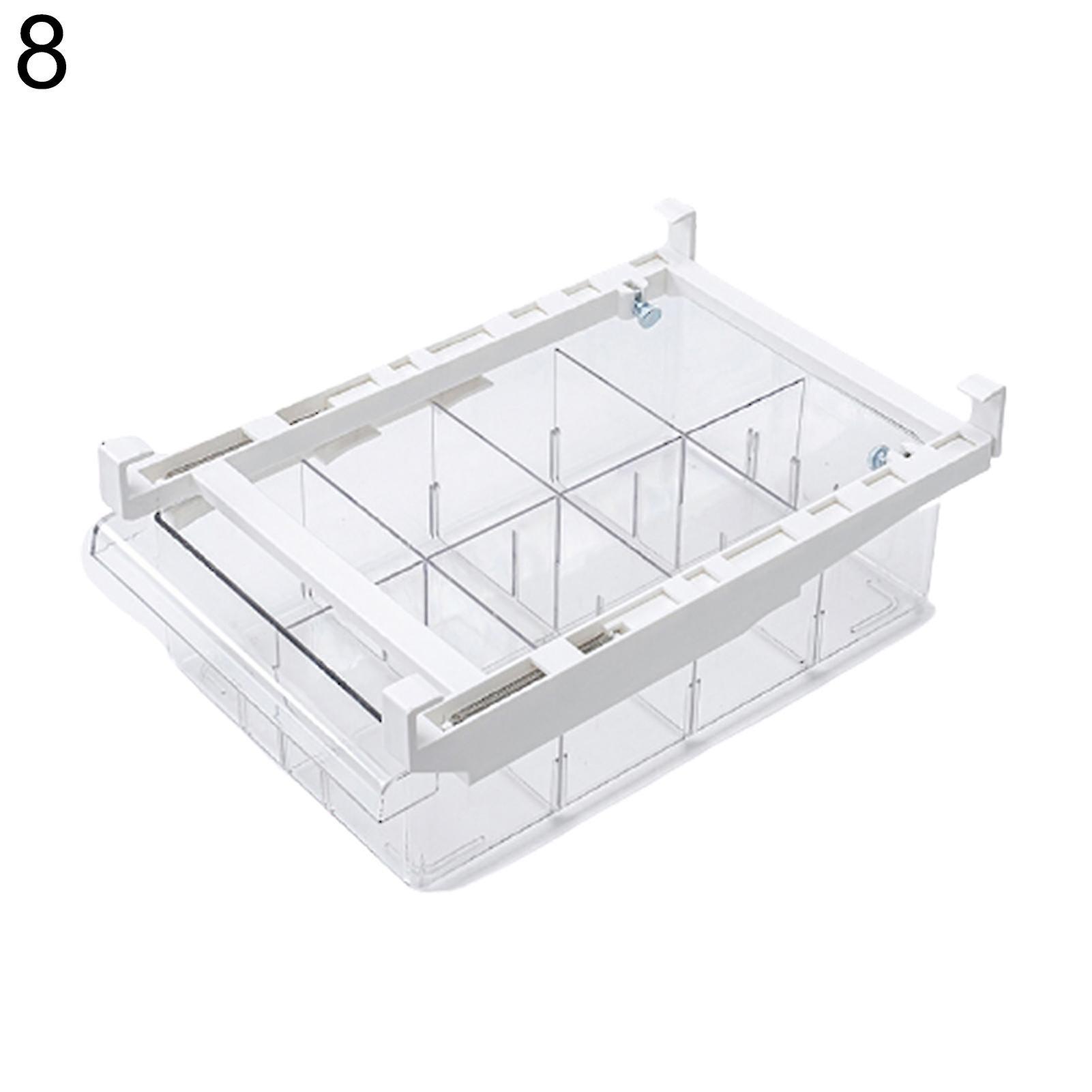 1/4/8 Compartment Multi-function Drawer Storage Box Organizer For Refrigerator Q