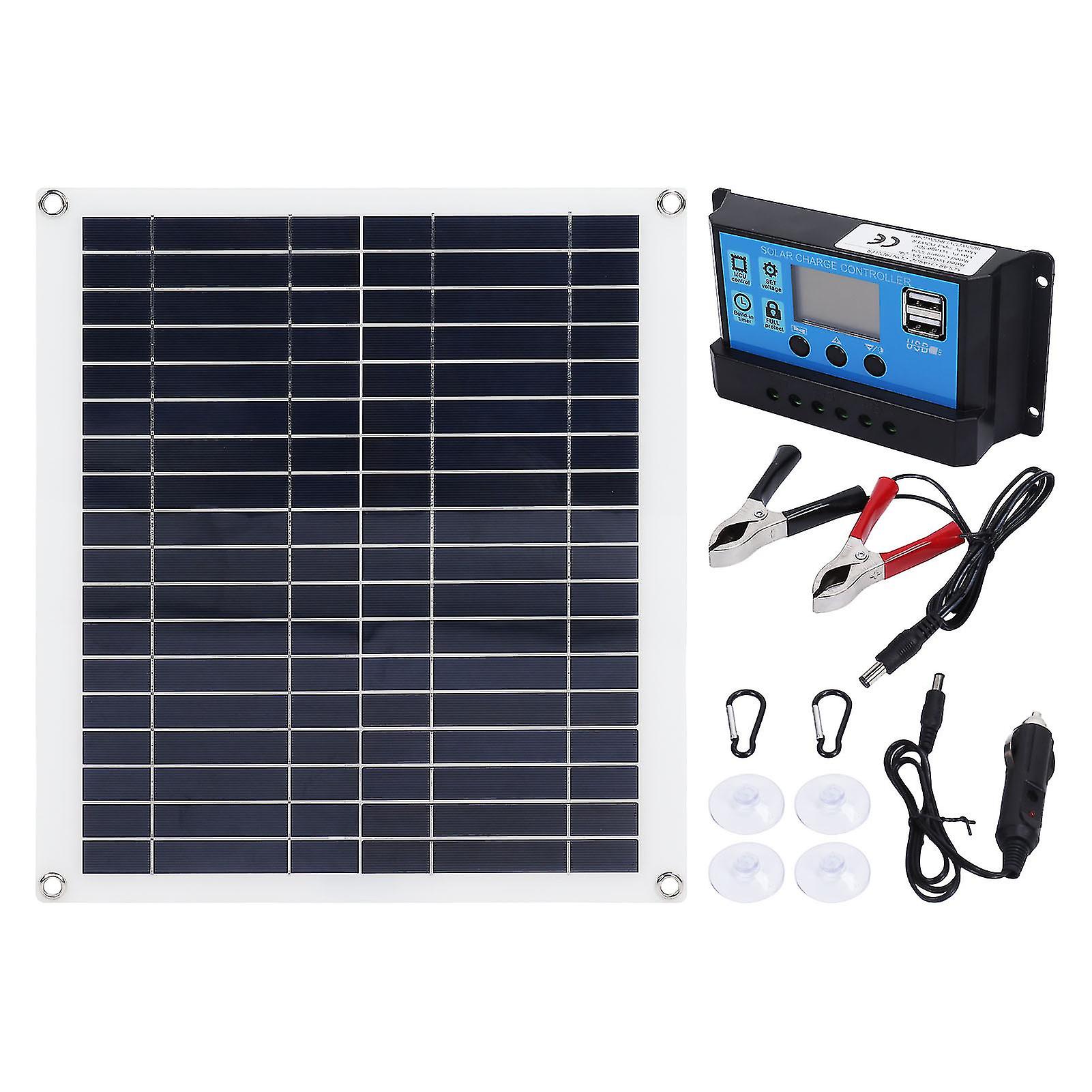 100W Foldable Solar Panel Kit with Controller for Outdoor Charging