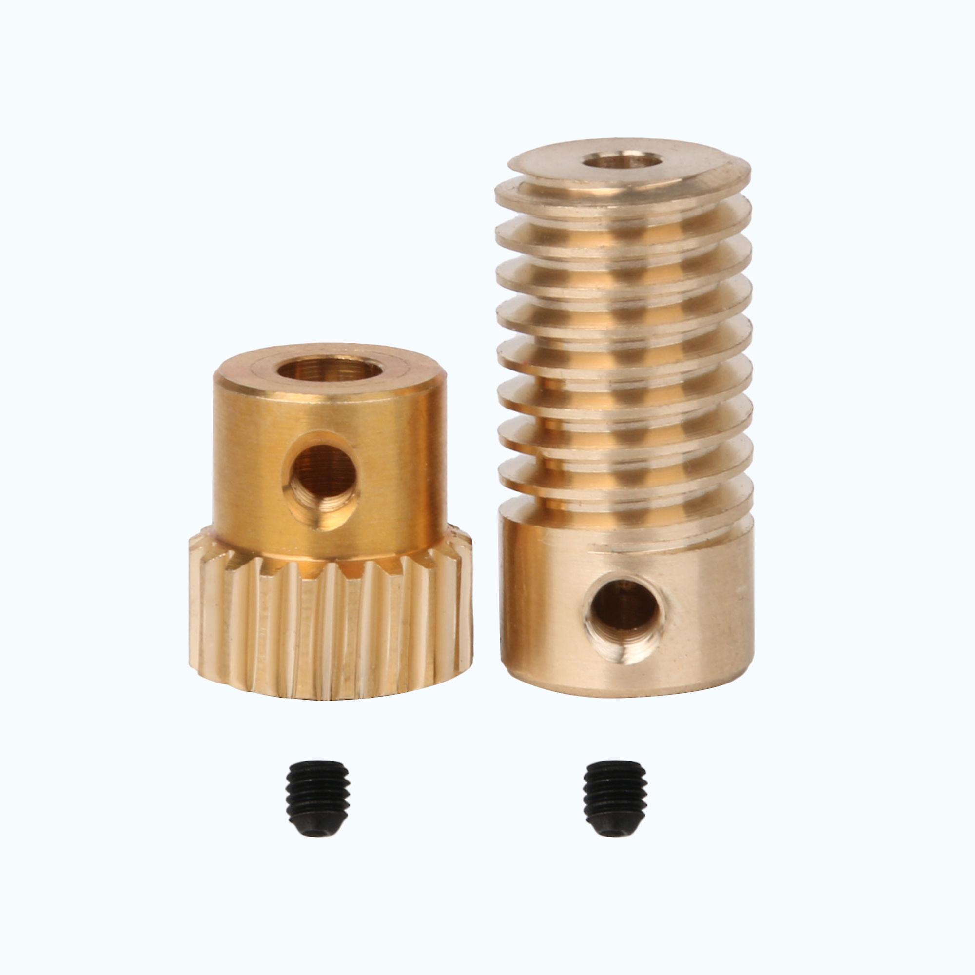 20T 0.5 Modulus Brass Color Reduction Gear Set Shaft Wheel with Screws