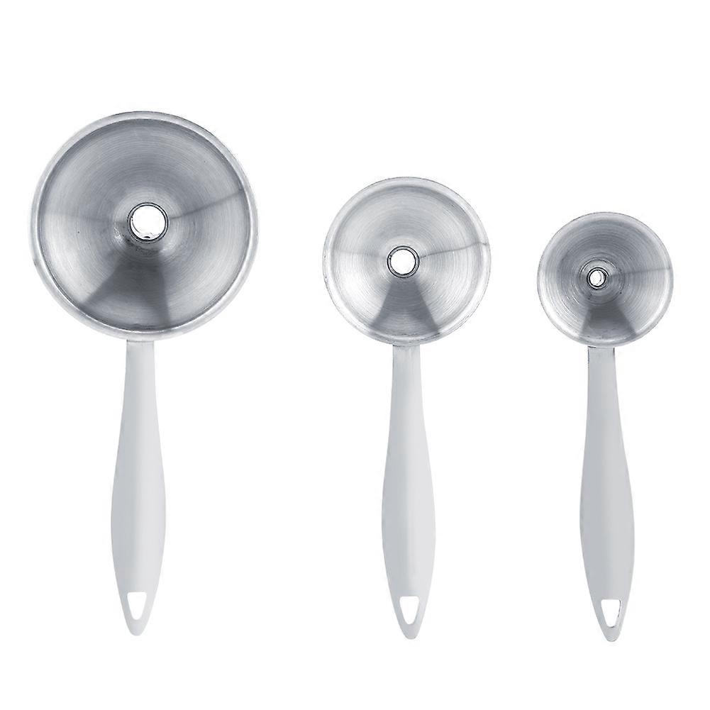 3Pcs Stainless Steel Funnels Set, 14-17cm, Silver, Kitchen Tool
