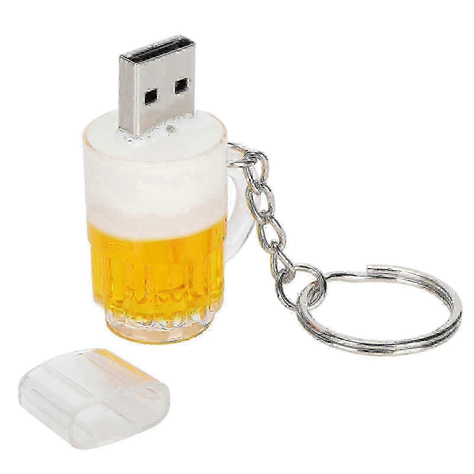 USB Flash Drive Cartoon Domineering Beer Mug Shape Portable Storage Memory Stick128GB