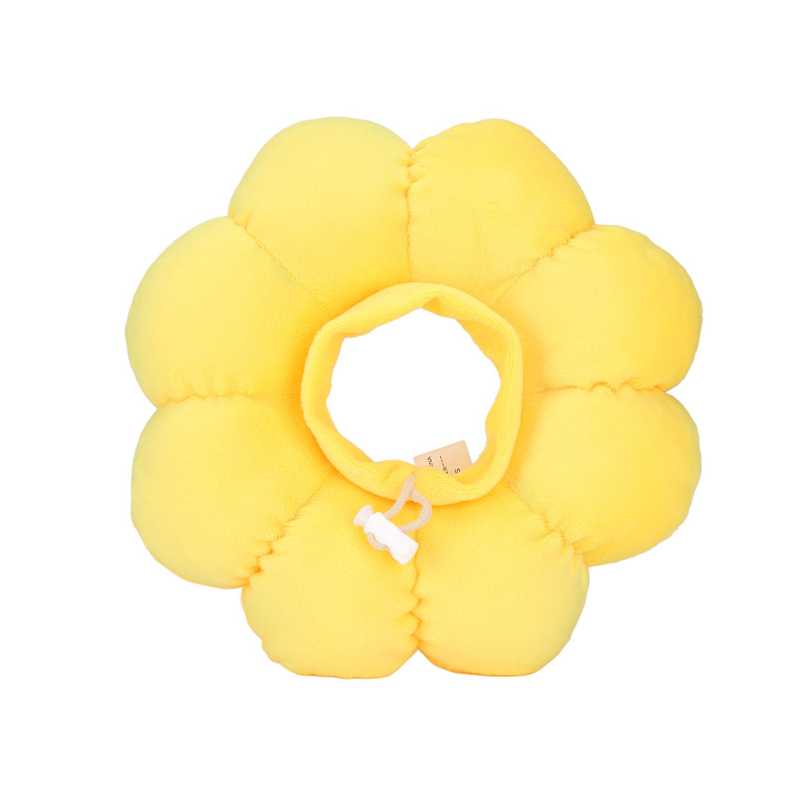 Cat Cone Collar Sunflower Shape Adjustable Surgery Recovery Elizabethan Collars for Cat Kitten Dog