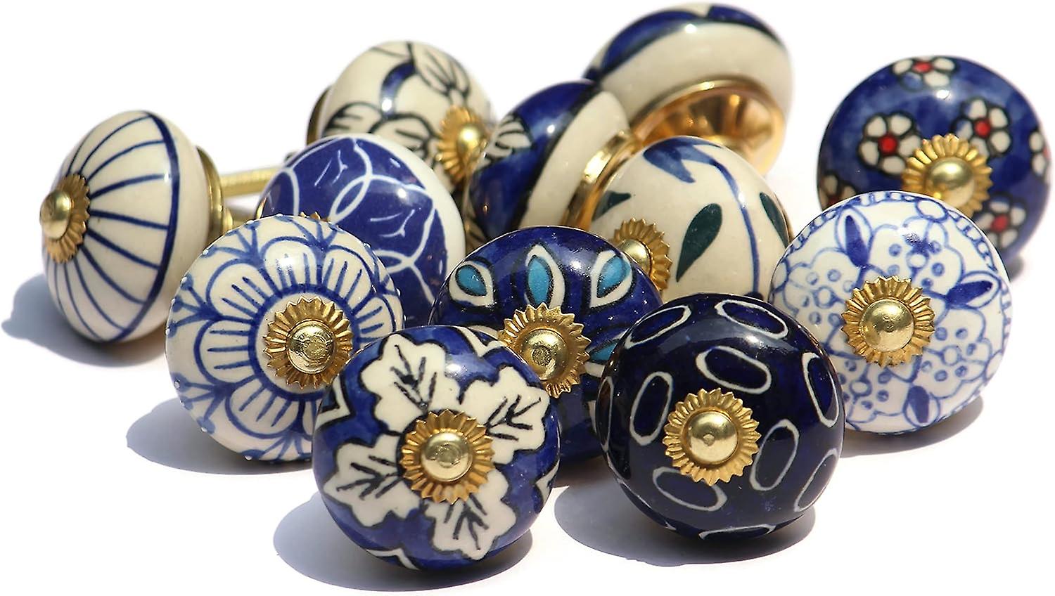 New Drawer Knobs Vintage Set Of 12 Blessing Ceramic Glazed Knobs Cabinet Pulls Door Knobs Handle Knobs
