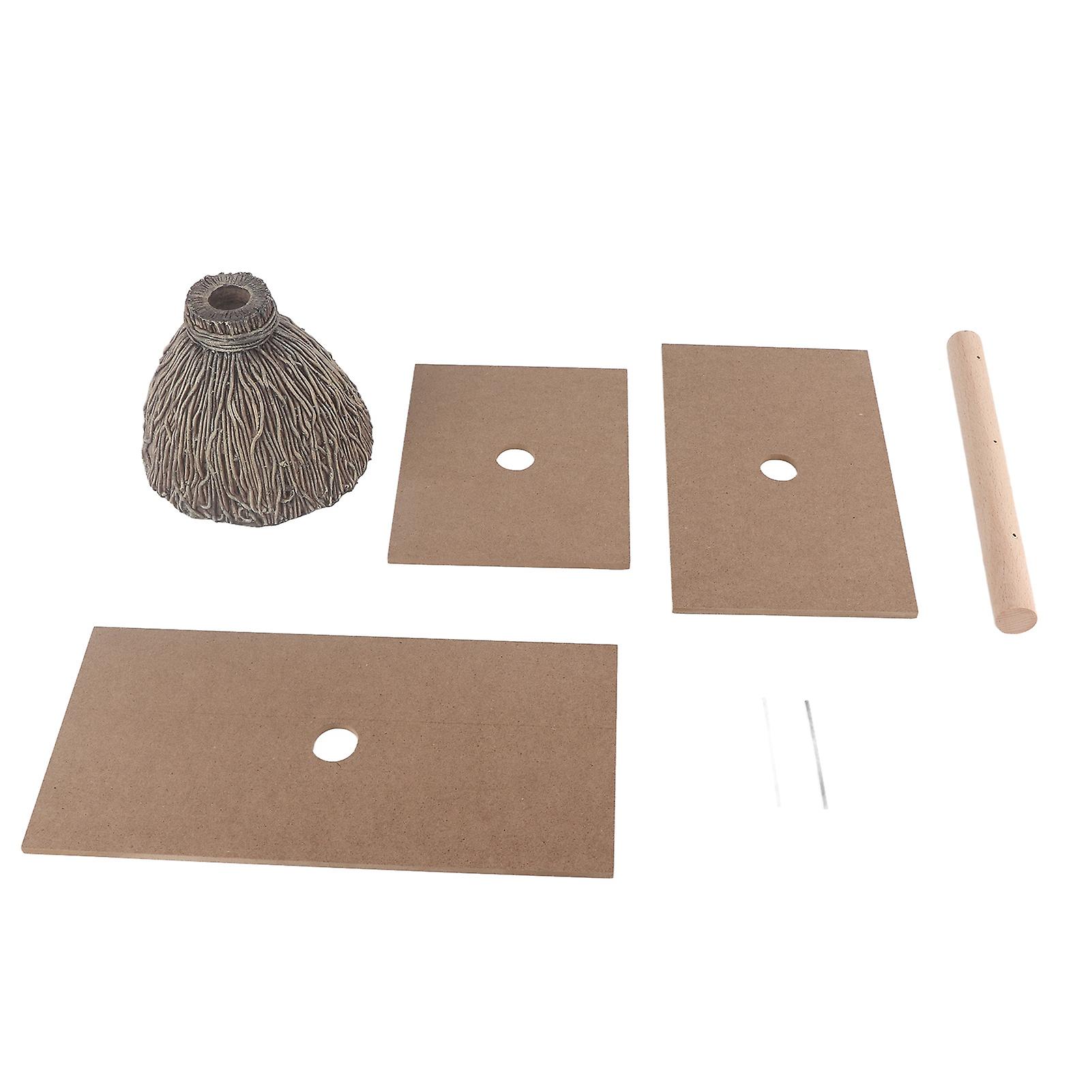 Three-Tier Halloween Table Decoration Dessert Stand Resin Craft Broom Design Durable Material Easy Assembly Flat Pack for Long Table