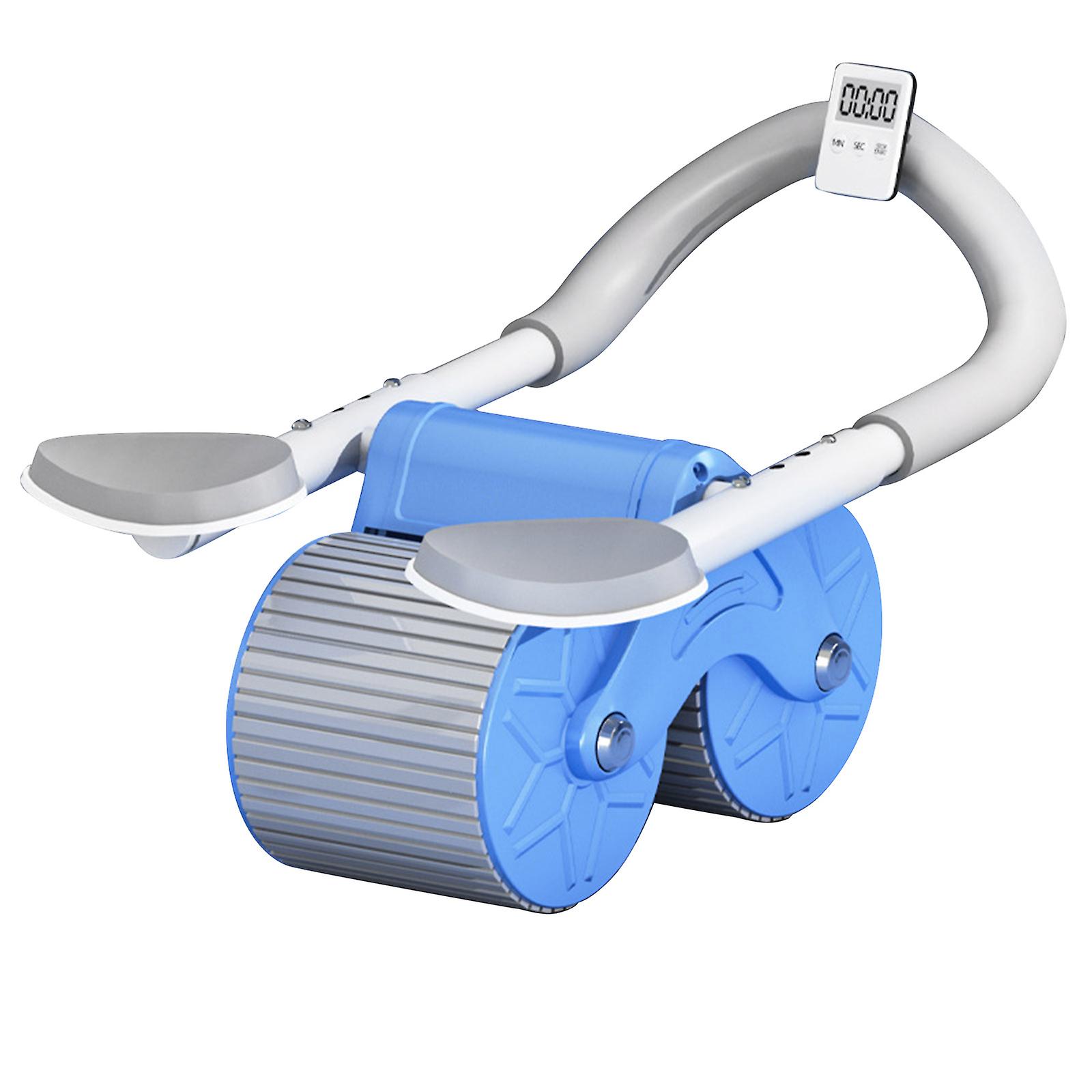 Dual-Wheel Core Trainer with Foam Mat for Abdominal Workouts