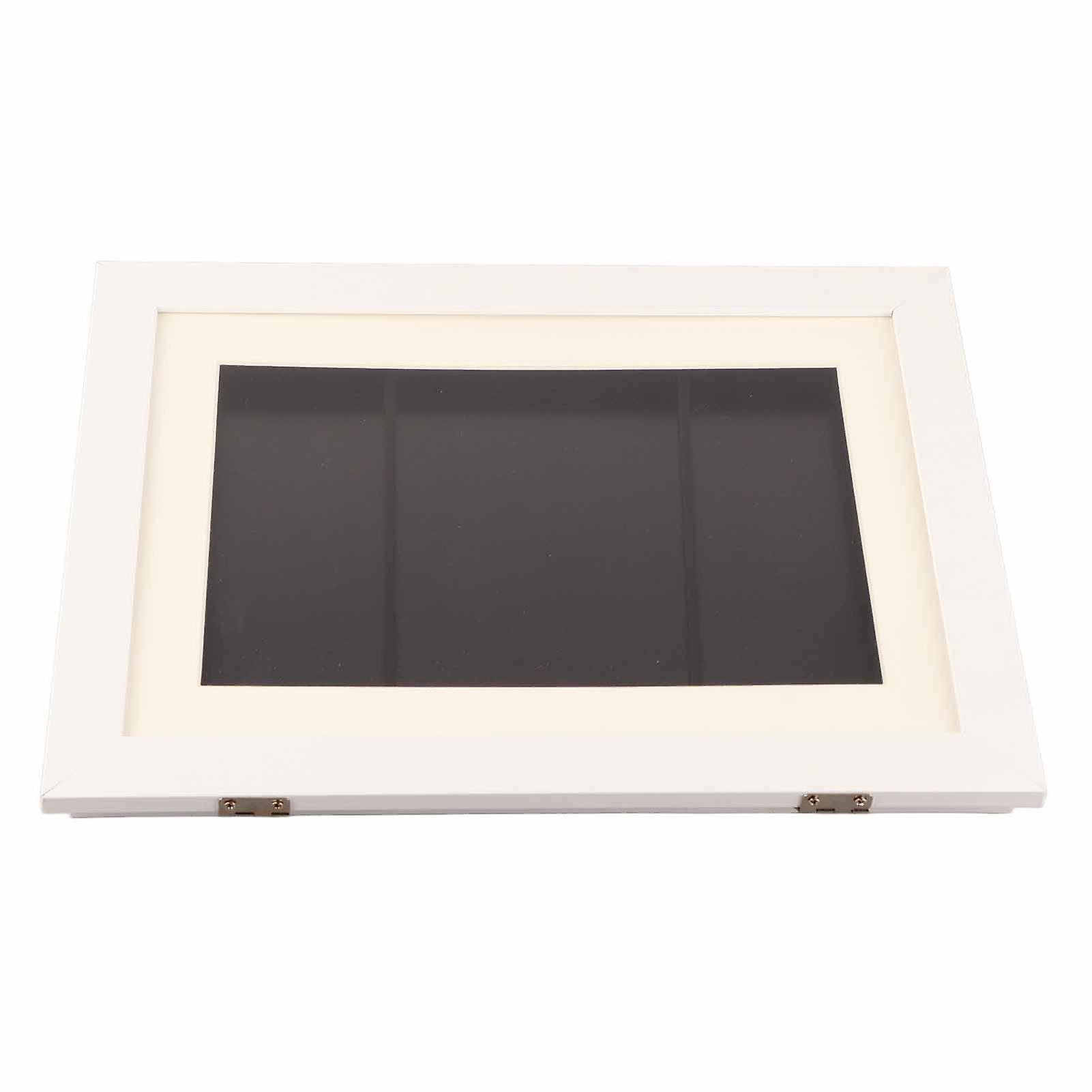 Kids Art Frame Composite Wood Front Opening Changeable Magnetic Picture Display for Crafts Drawing White 