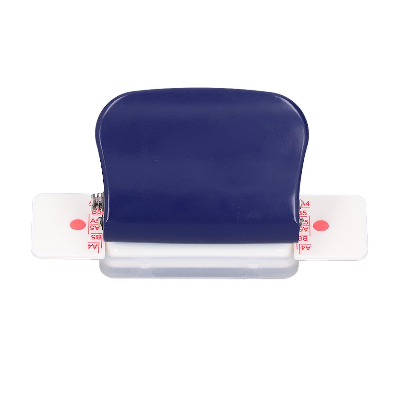 Hole Punch Dark Blue 6 Hole Portable Small Planner Hole Puncher with Positioning Ruler for A4 A5 B5 Paper