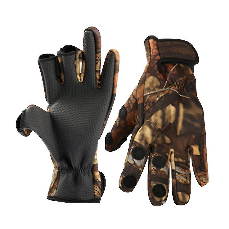 1pair Camouflage Fishing Gloves