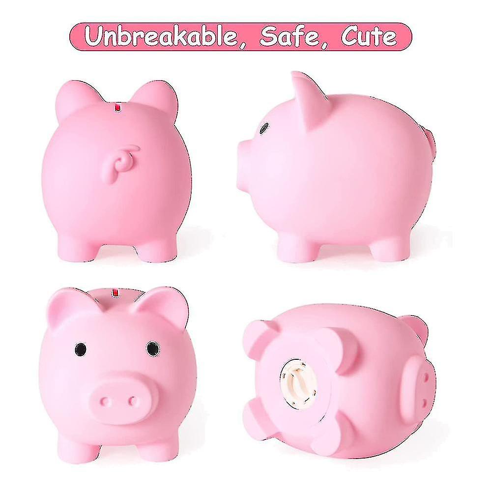 Large Piggy Bank, Unbreakable Plastic Money Bank, Coin Bank For