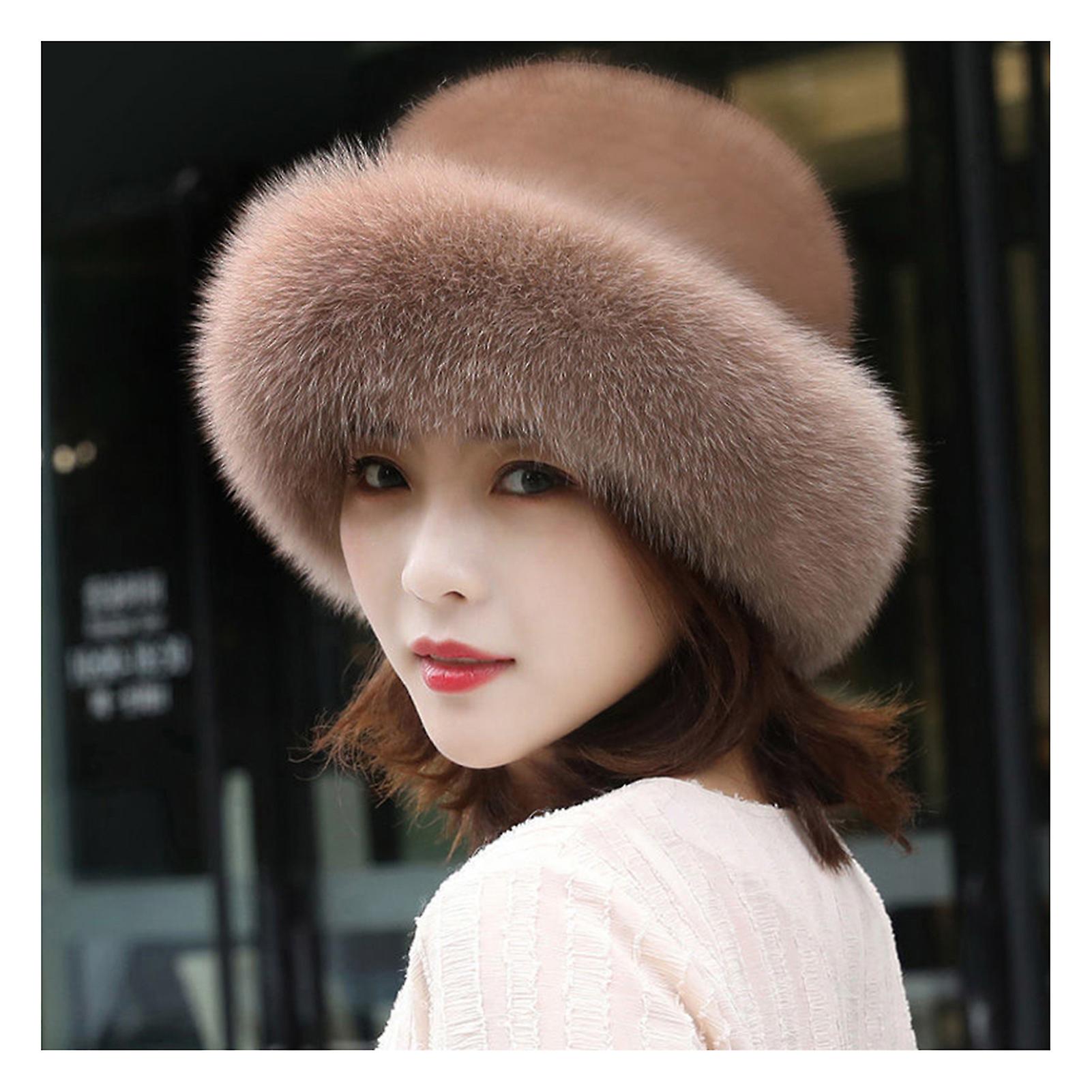 Winter Hats Women's New Haphazard Fashion Ear Warm Imitation Mink Fur Thickening Hats