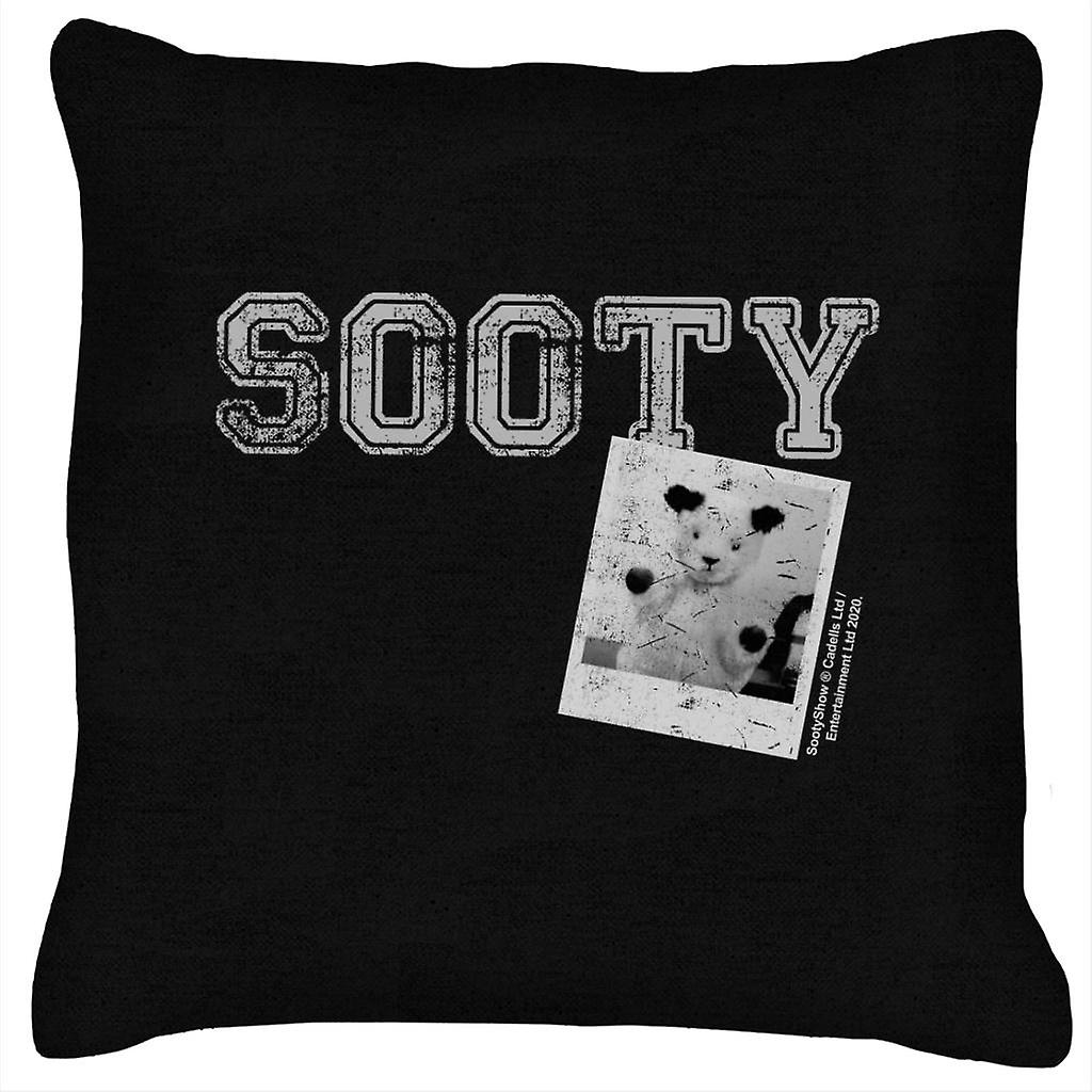 Sooty College Text Photo Cushion