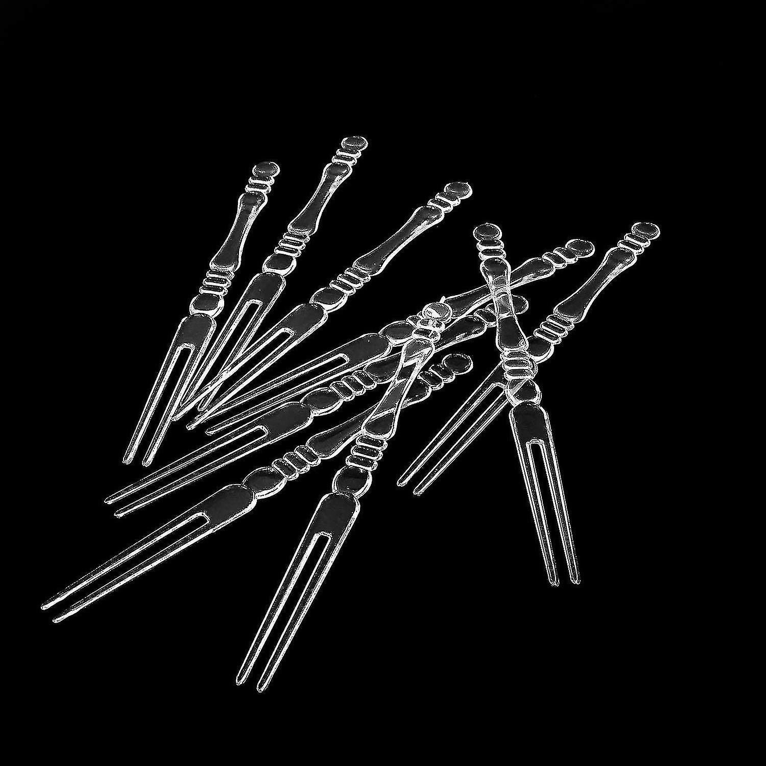 Disposable Plastic Fruit Mini Cake Forks Cocktail Picks - 240pcs