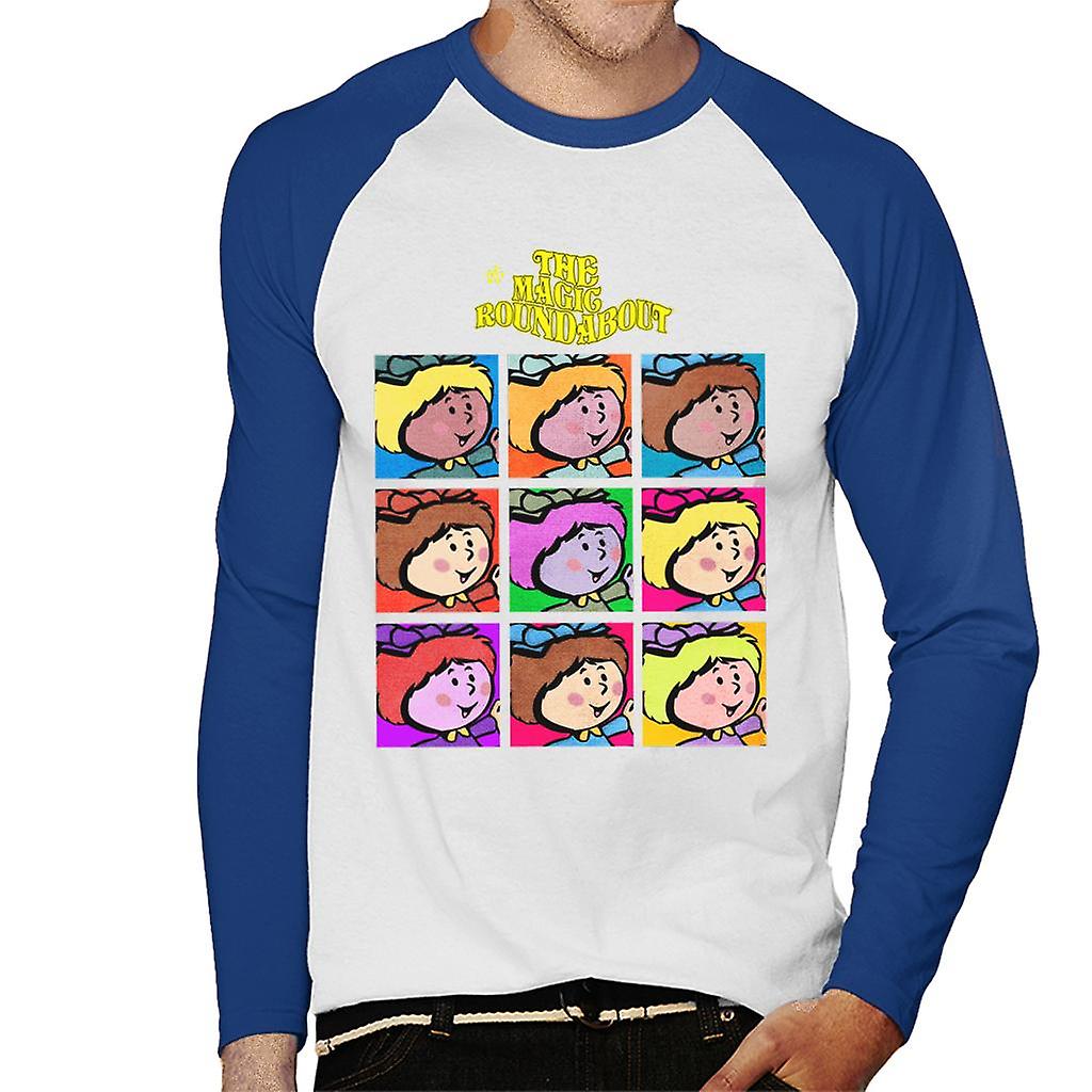 The Magic Roundabout Florence Pop Art Men's Baseball Long Sleeved T-Shirt