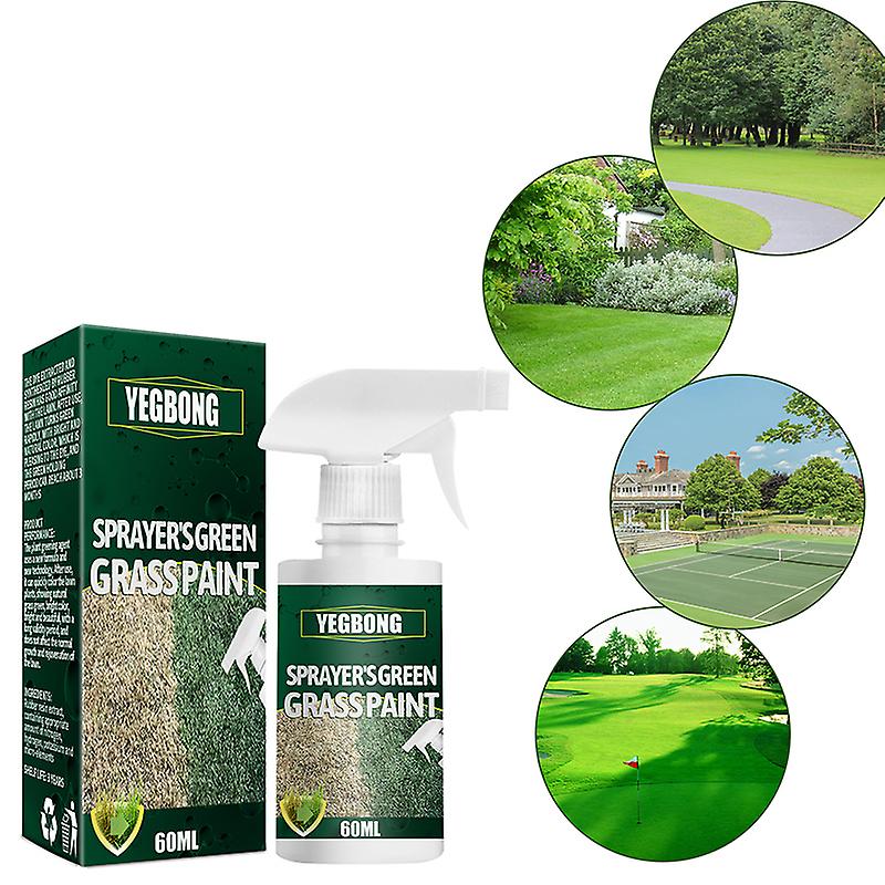 Green Grass Paint Spray Long Lasting Turf Paint Enhance Patchy Dormant Yellowing Grasses For Grass Turf New