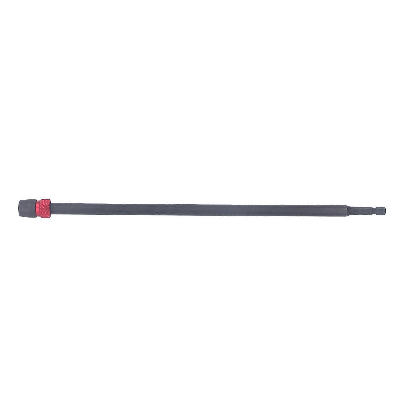 Uadme Socket Adapter, Alloy Steel Impact Socket Adapter Impact Driver Extension Bar 1/4in Hex Shank for Drill Bit(30cm)