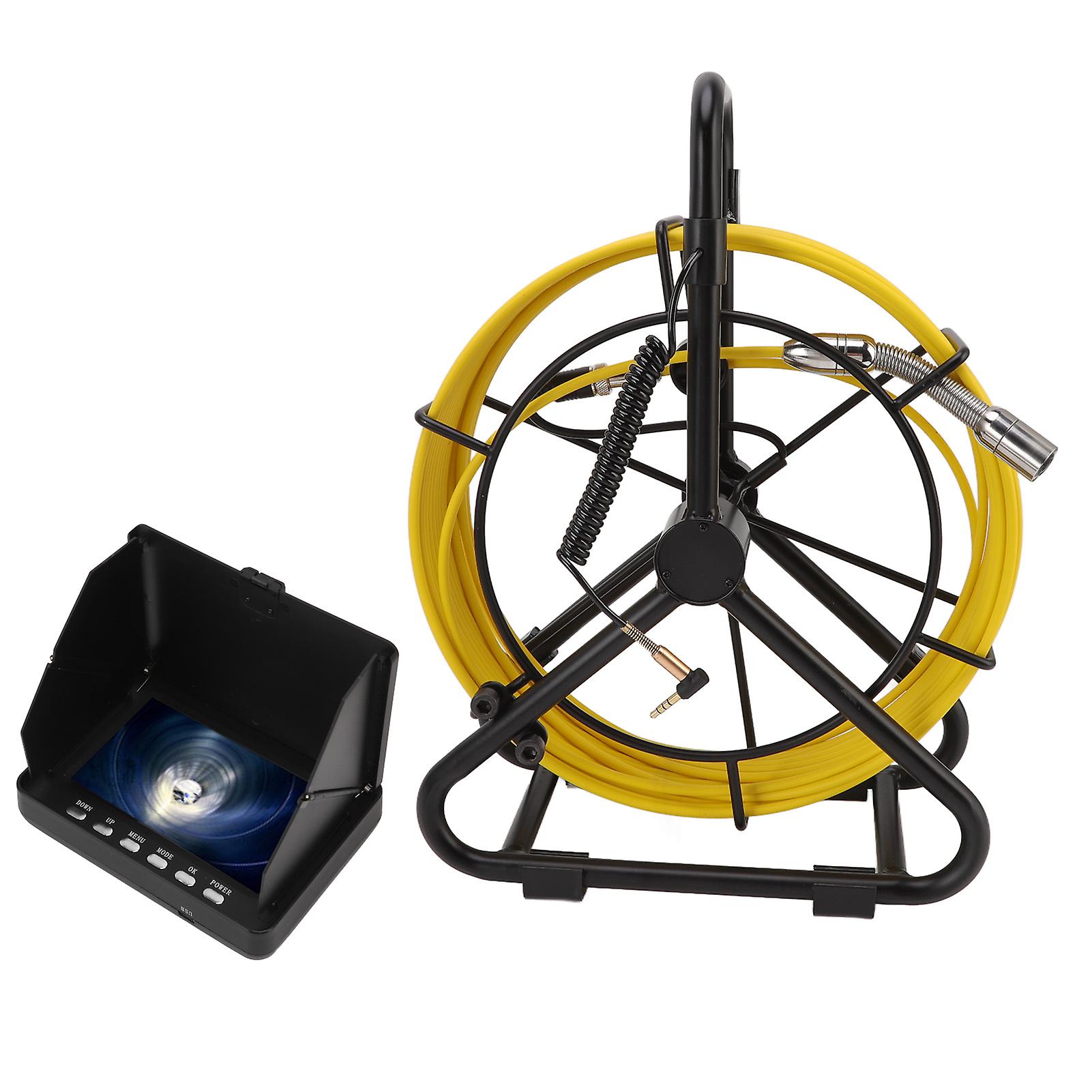 18mm Pipe Sewer Inspection Camera 1080P HD USB with 5in LCD Display Memory Card Pipe Endoscope Camera for Pipeline