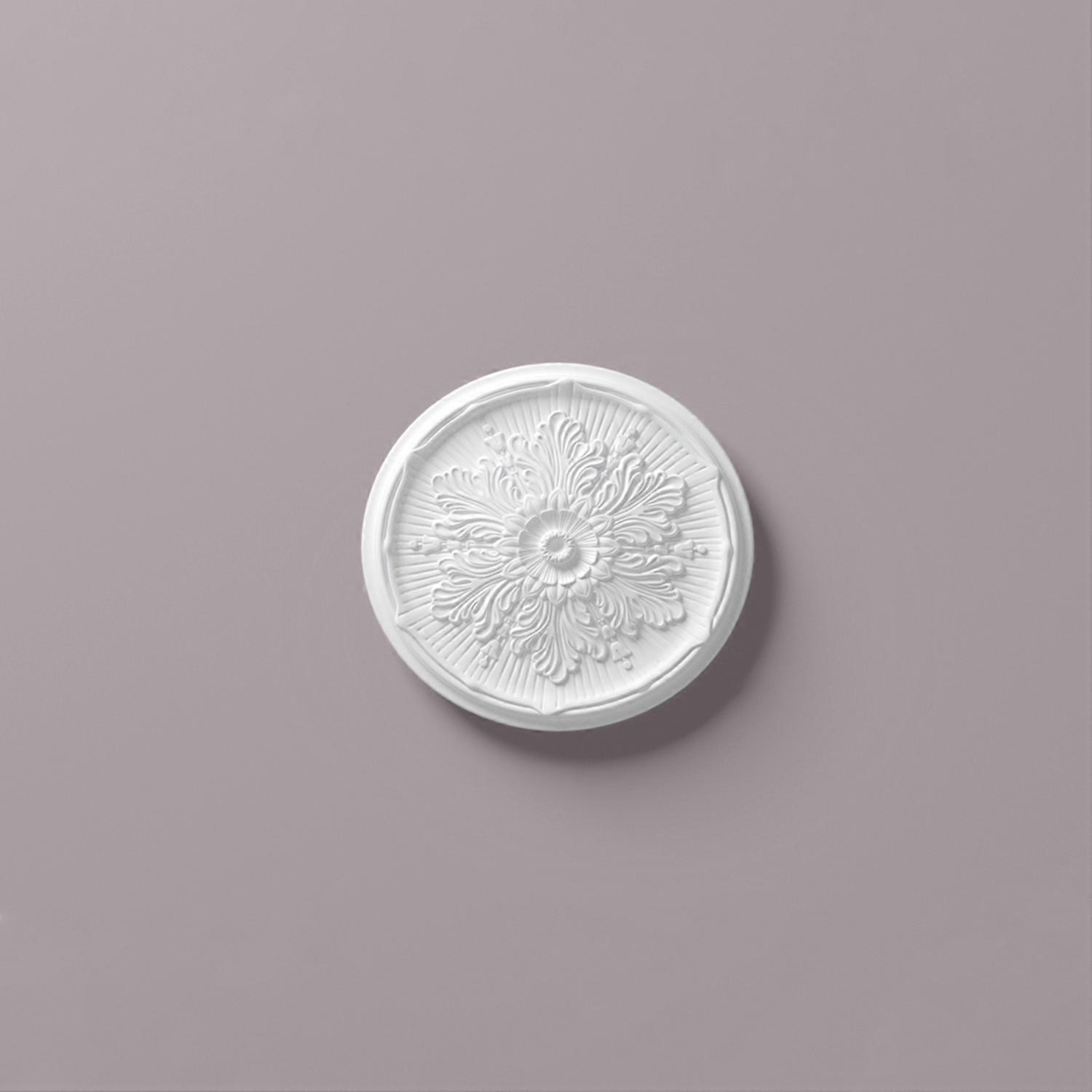 NMC 1 x Ceiling rose R-9 ARSTYL Ø 53 cm x 4 cm white Rigid polyurethane foam pre-primed lightweight, sturdy, dimensionally stable