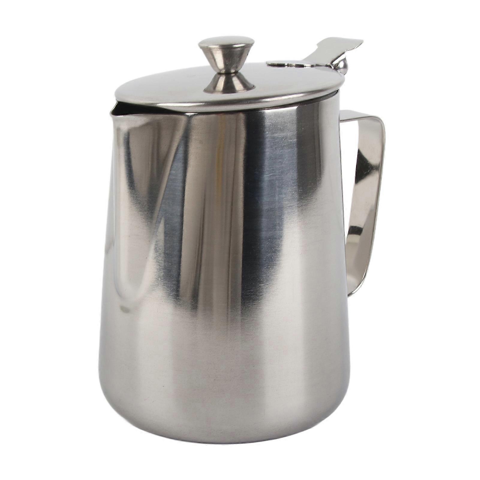 Frothing Cup Frothing-Stainless Steel Coffee Cup Mug Milk Frothing Pitcher Jug with Lid for Latte Coffee Art(1000mL)