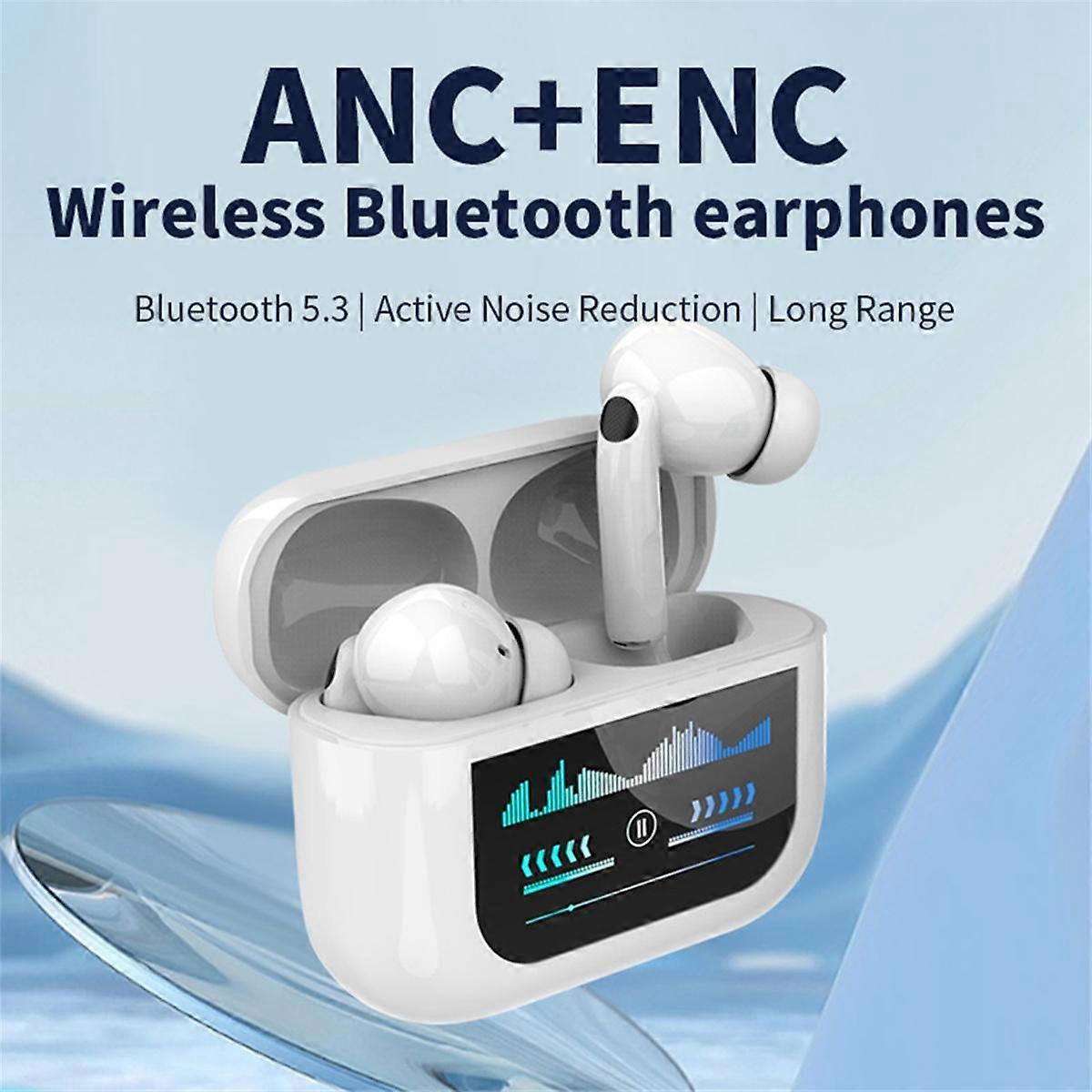 In-Ear Bluetooth Earphone G4 Color LED Earphone ANC+ENC Single Mark Noise Cancellation Stereo Wireless Earphone B
