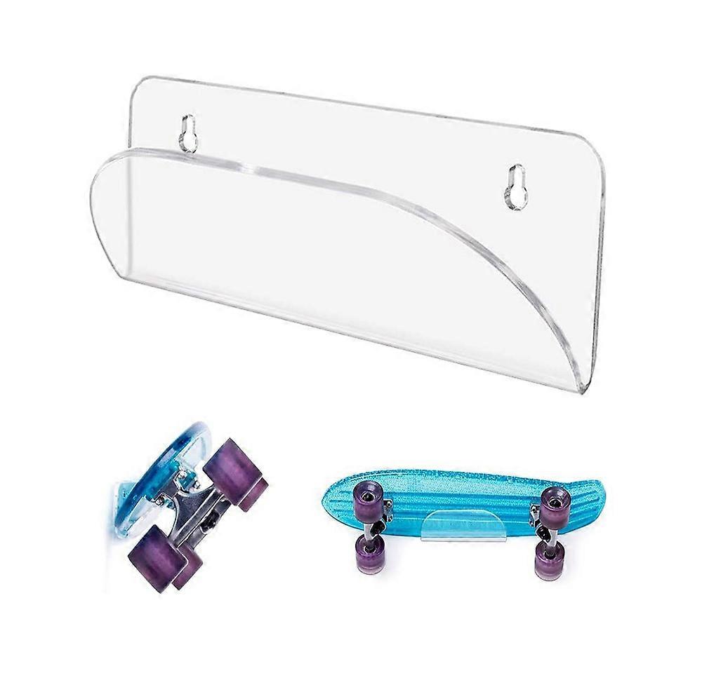 Skateboard Wall Mount Display Rack Skateboard Hanger Wall Mount Deck Clear Display and Storage Longboard Deck Horizontal Display Stand