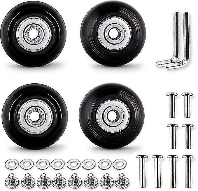 50mm مجموعة من 4 حقائب الأمتعة استبدال عجلات المطاط عربة حالة عجلات استبدال قطع غيار دوار عجلات العجلات محامل