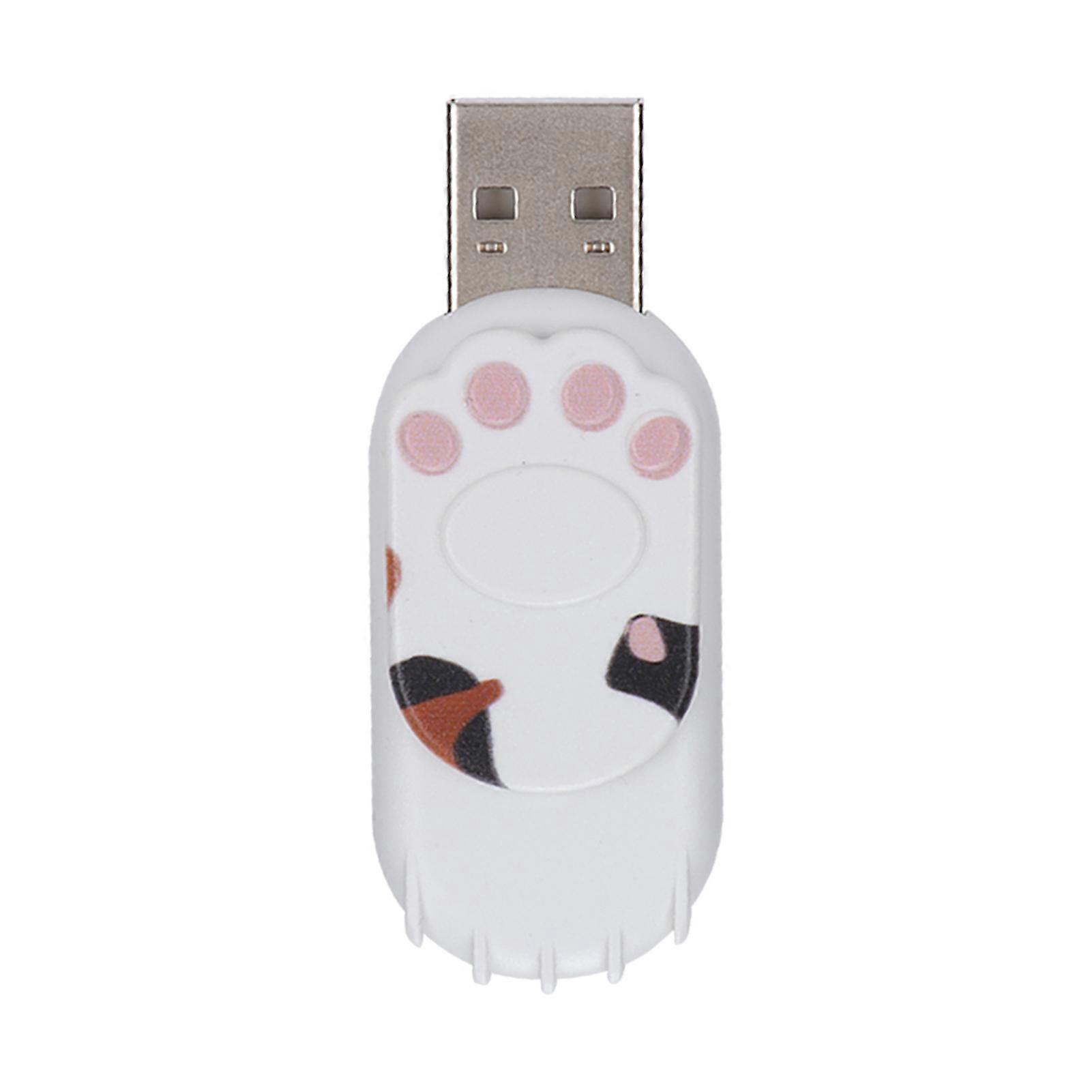Flash Disk Portable Cute Cat Paw Shape Thumb Memory Stick for Information Storage Data Transmission GiftColorful Cool 128GB