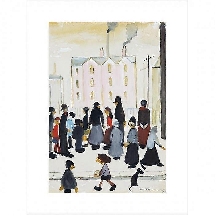 L.S. Lowry Group Of People 1959 Mounted Print