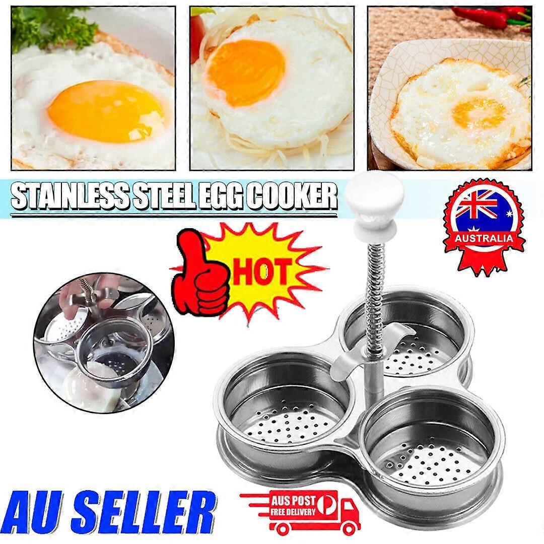 Egg Poacher Pan Stainless Steel Poached Egg Cooker Perfect Maker Kitchen Tools