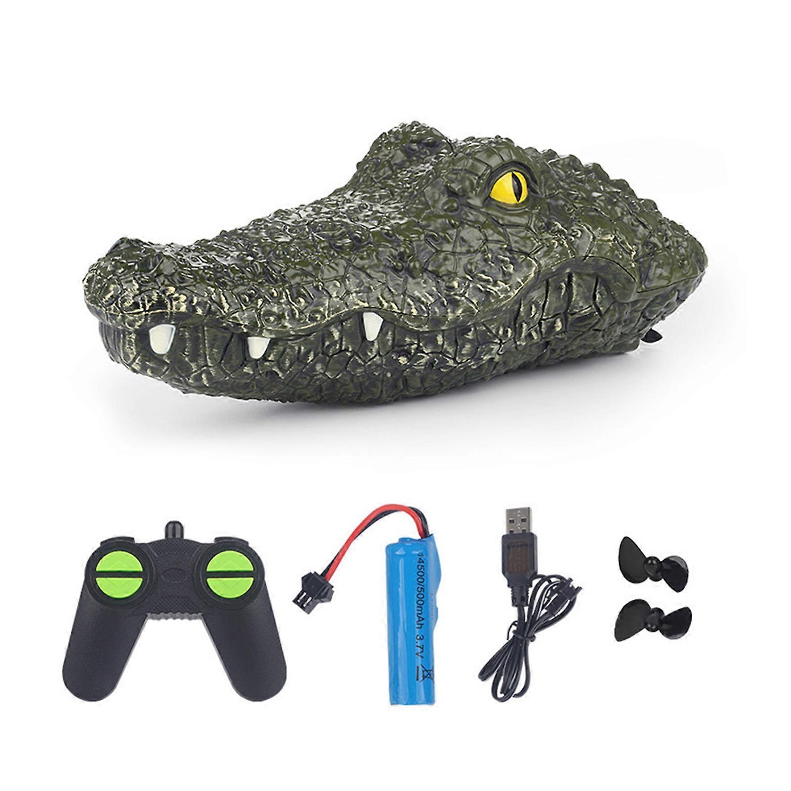 Remote Control Alligator-Head for Water Battery Powered Simulation Crocodile-Water Toys Floating Waterproof Prank Toys