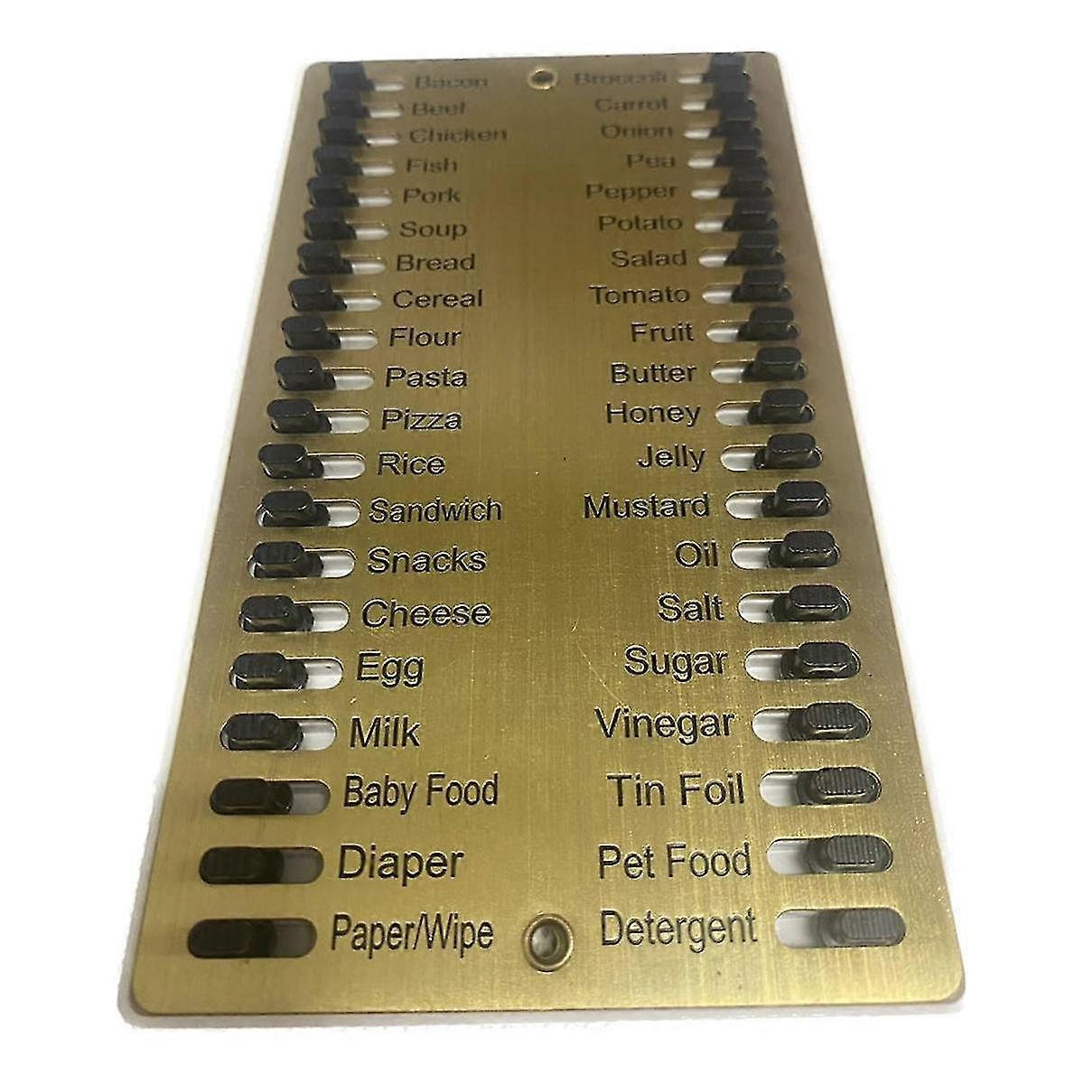 Liste d’épicerie en métal Liste de courses réutilisable Memory Reminder Board