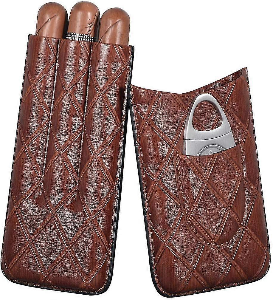 Portable Cigar Case With Cigar Cutter