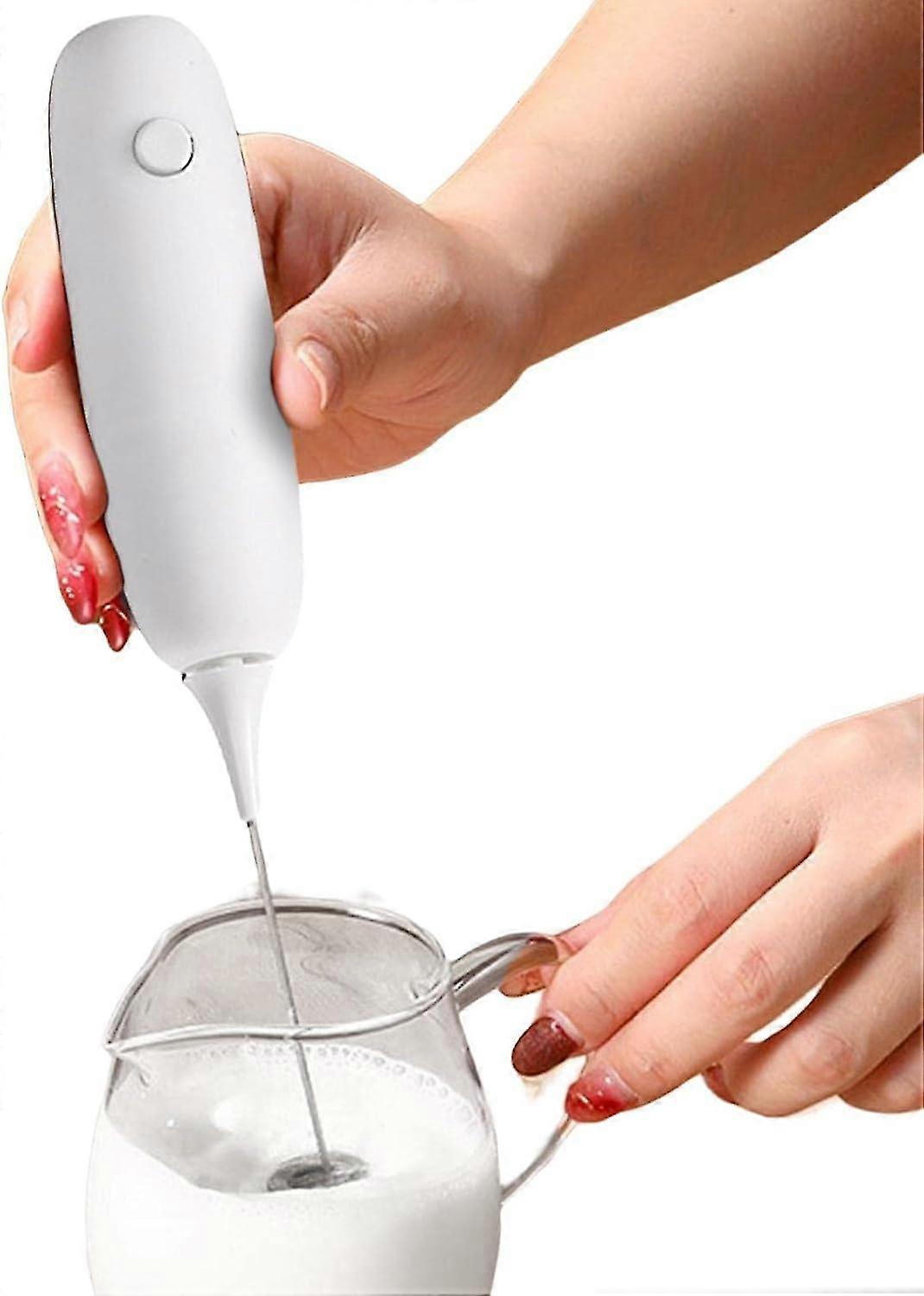 Cordless milk frother, handheld, electric coffee blender, beverage foam blender, mini hand blender, portable beverage blender and milk frother