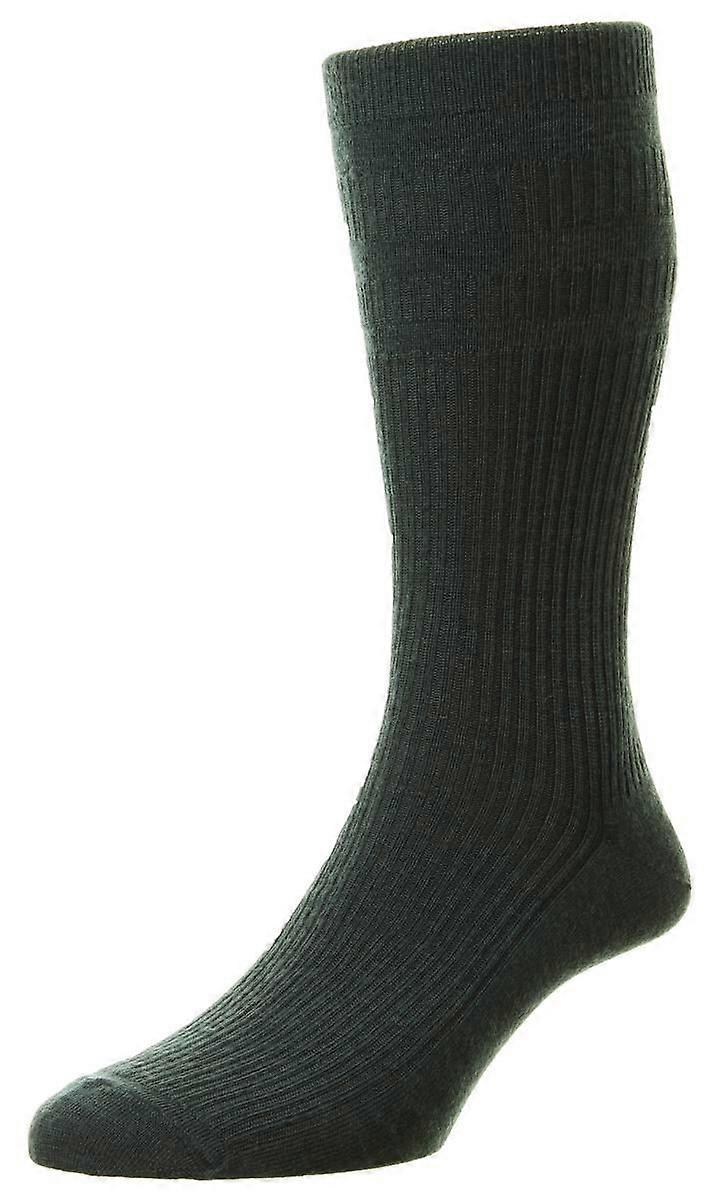 HJ Hall Original Wool Softop Socks - Green