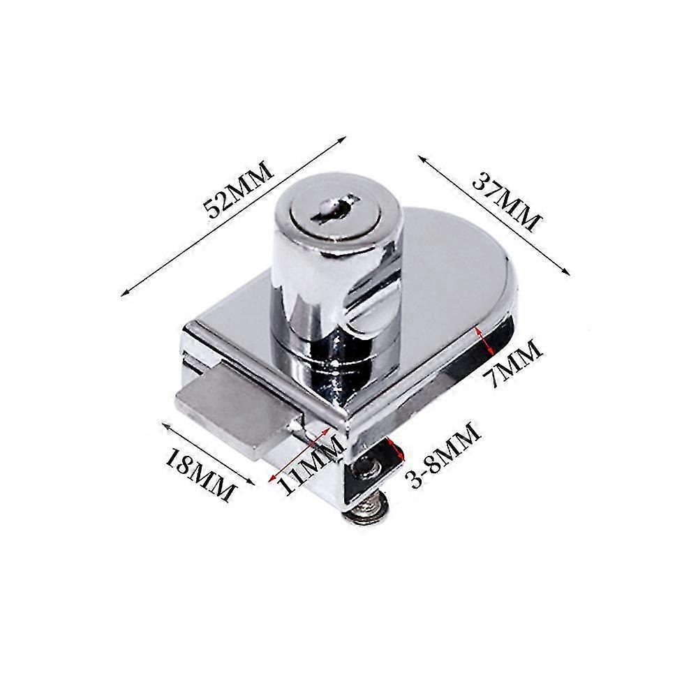 Serratura della porta in vetro, serratura in acciaio cromato, serratura dello schermo in vetro, serratura per porte in vetro serratura della vetrin...