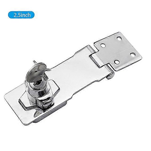 2.5inch Keyed Flip Off Shoulder Bag Twist Padlock Knob Hasp Lock, Hasp Lock Copper Core Self Locking For Cabinet/drawer/door/van Locker Jskee