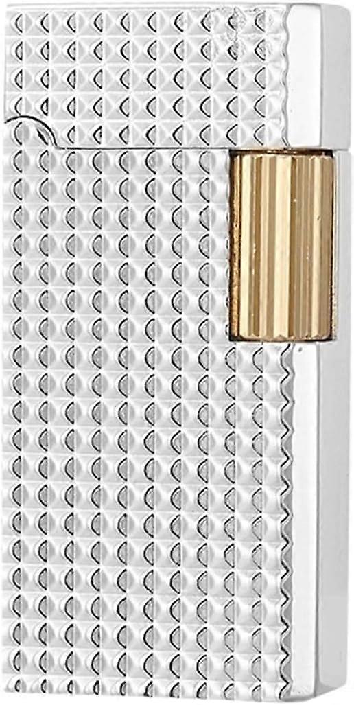 Windproof Soft Flame Lighter Retro Kerosene Lighter Metal Flip Side Pulley Lighter Refillable Fuel Lighter (Color : S)