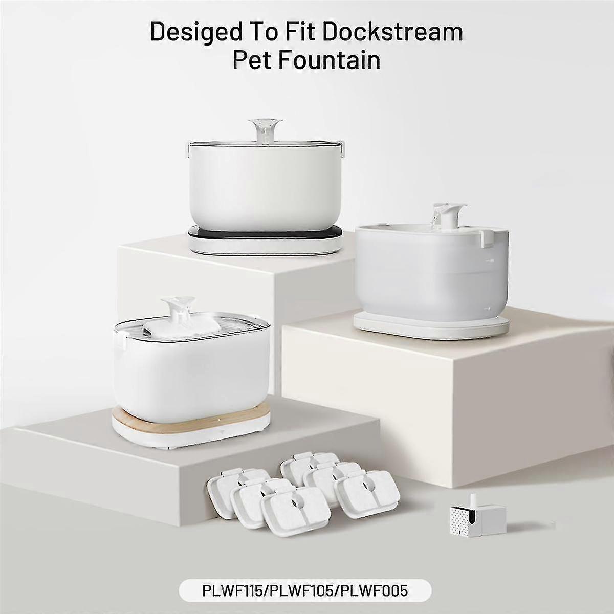 24x Katzenbrunnen Filter – Kompatibel Mit PETLIBRO Dockstream PLWF005/115/105, 4-lagig Mit Schwämmen