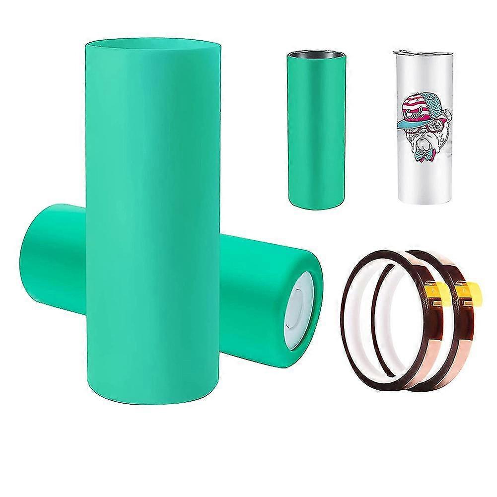 Silicone Wrap Sleeve Kit for Sublimation Tumblers 20 Oz,for Sublimation Full Wraps 20Oz Skinny Straight Tumbler Blanks B