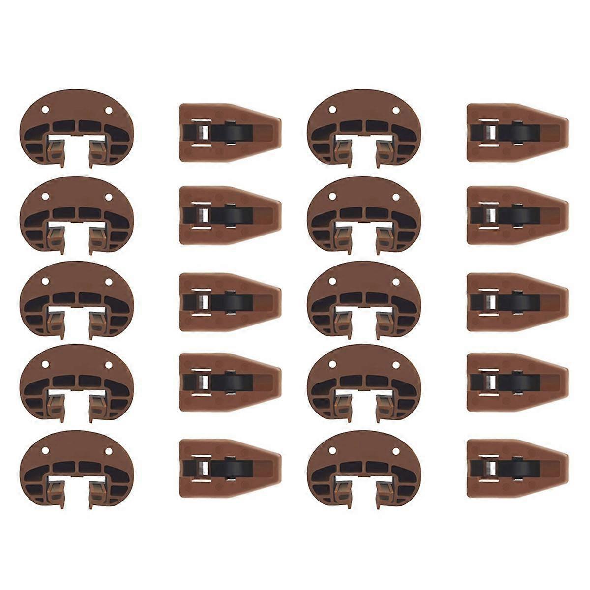 Drawer Slides Guides Plastic 10Pairs with Roller Undermount Drawer Slides Stopper for Dresser Drawe