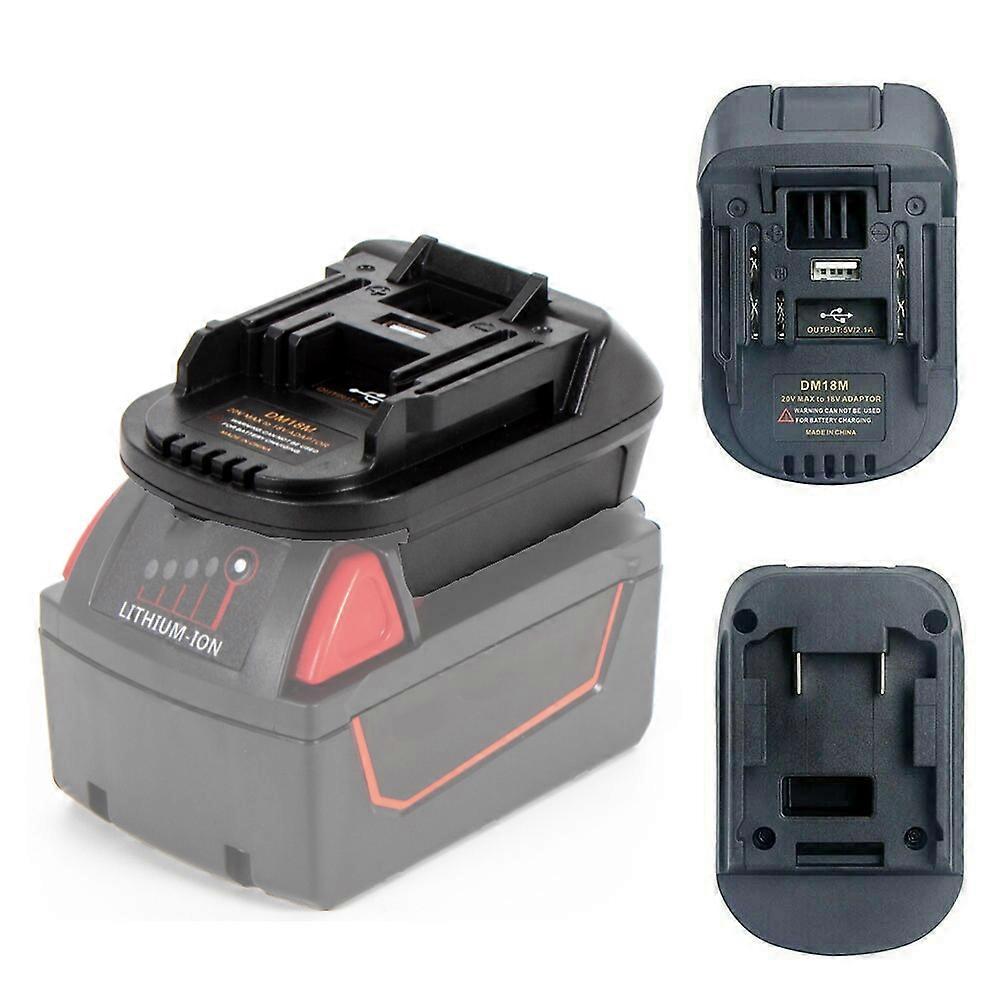 DM18M Battery Convertor Adapter for Milwaukee 18V for Dewalt 20V Battery Convert to for Makita 18V BL1830 BL1850 Batteries