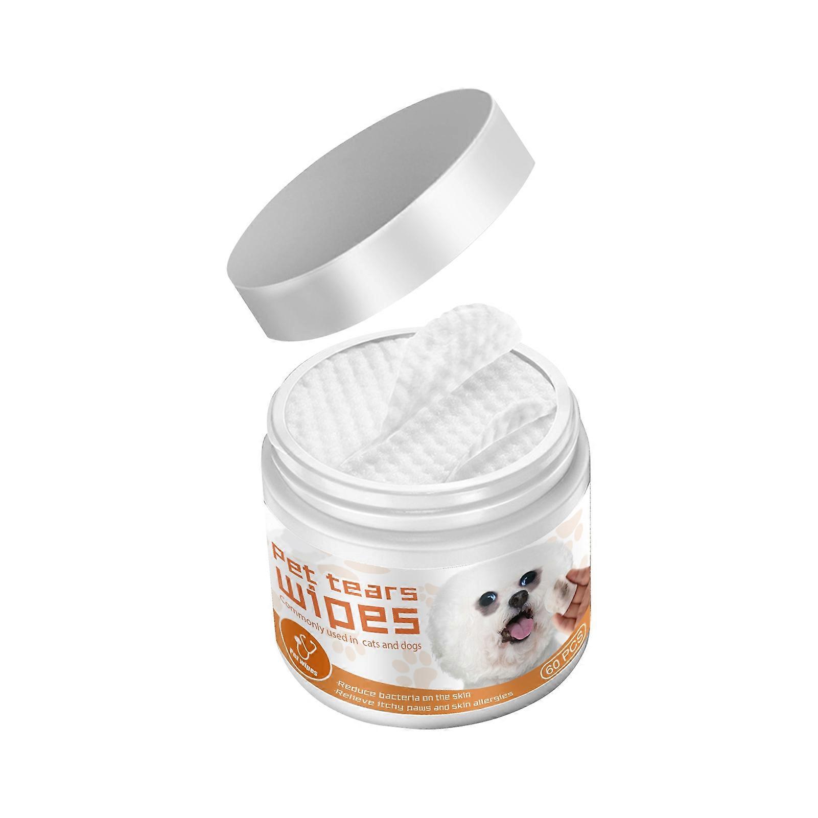 60Pcs/Box Pet Wet Wipes Moisture Soft Texture Disposable Deodorizing Pet Eyes Wet Wipes for Cat