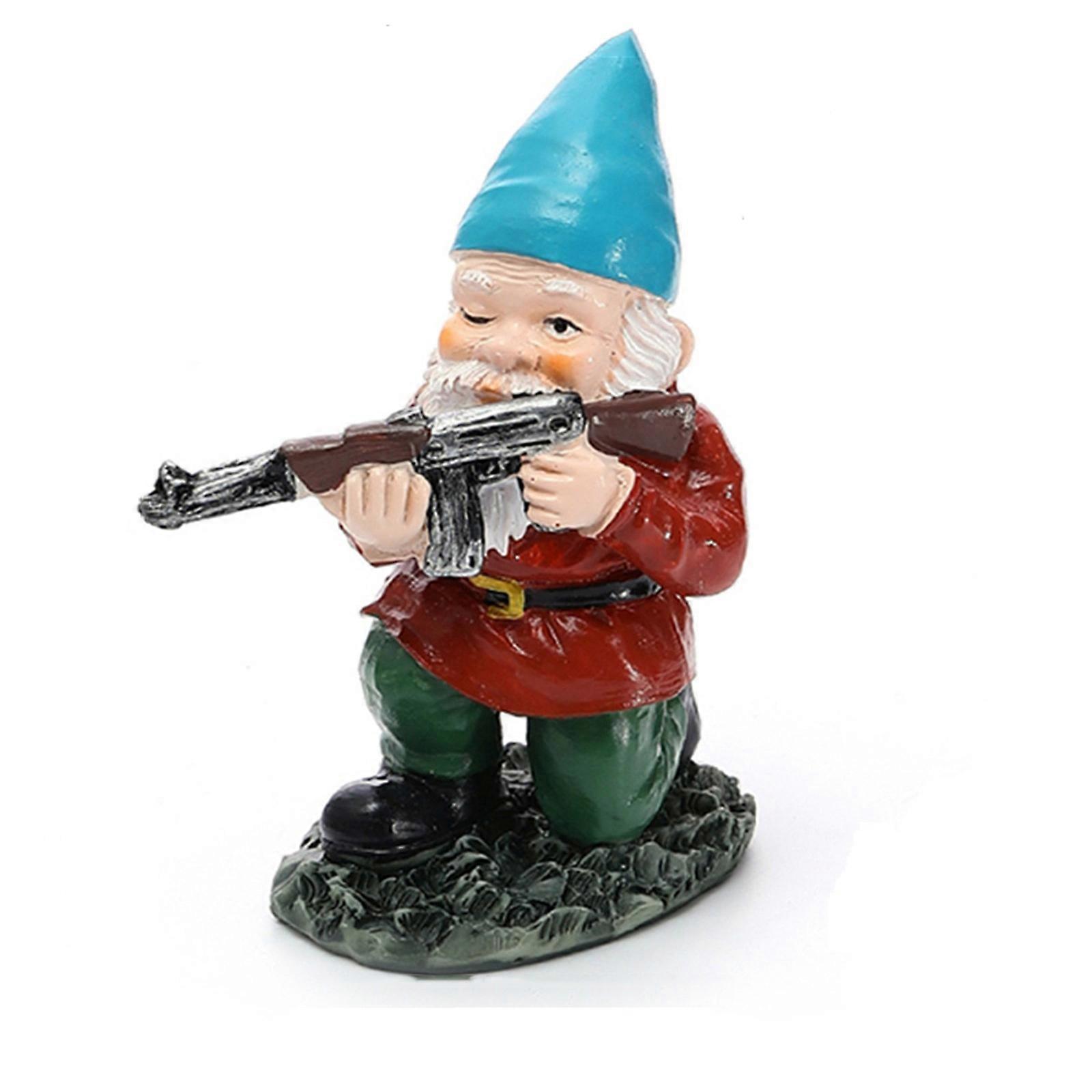 Dwarf Sniper Statues Interesting Resin Ornaments Handicraft Gifts Shooting Dwarf Sniper FLYE1723