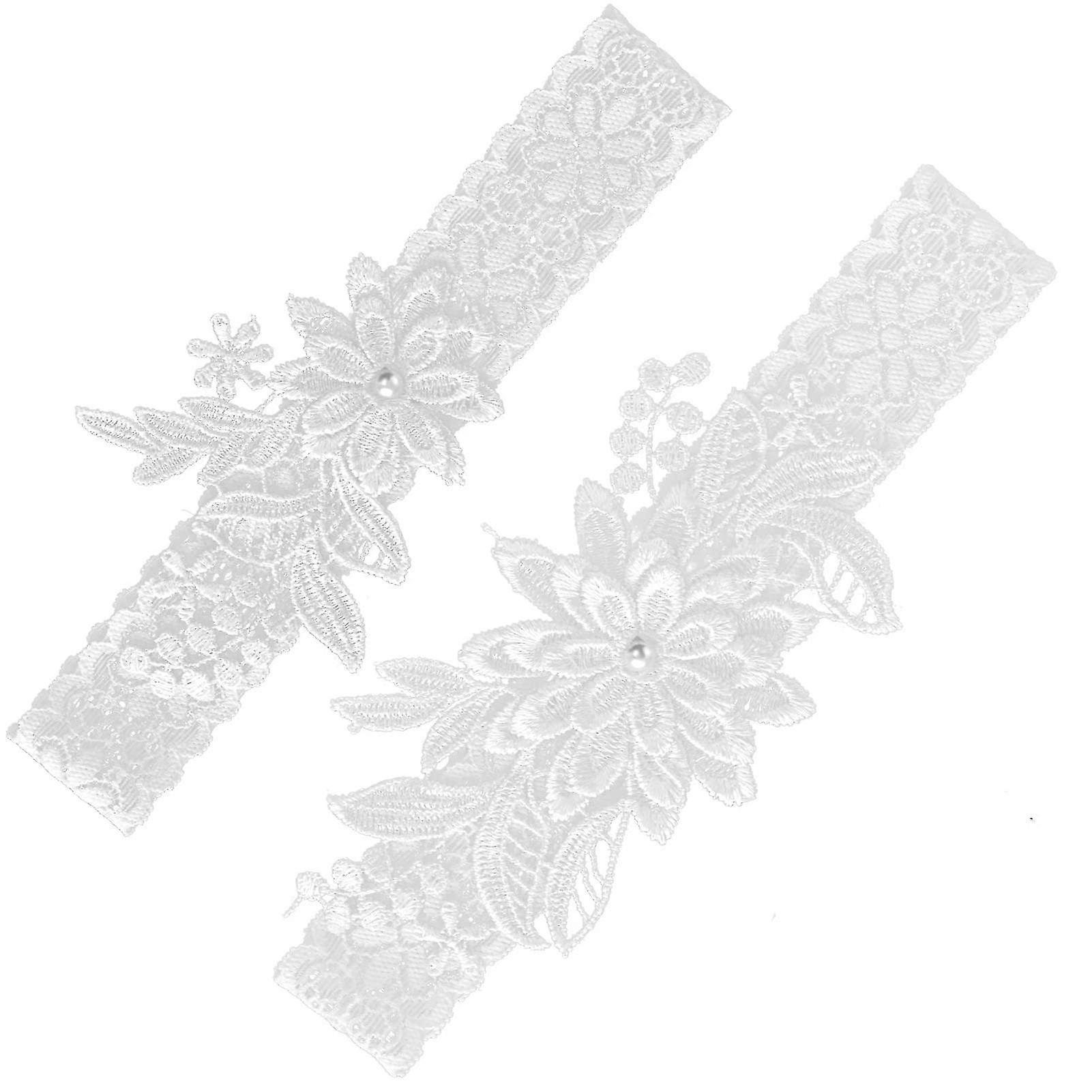 bruiloft kousenband voor bruiden, 2 stuks vrouwen kant been kousenband, bruiloft ondergoed elastische strass kousenband voor bruid beste cadeau