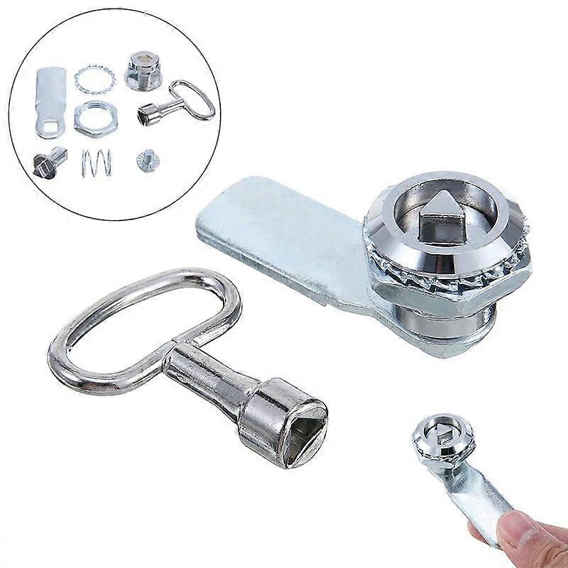 1 Set Gas Meter Cam Lock & Key Gas Electric Meter Door Cabinet Box Latch Locker For Hardware Tool Parts
