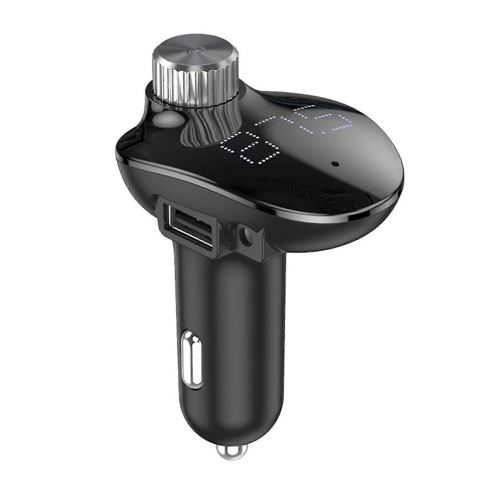 Dual Port Qc3.0 Bluetooth-compatible Fm Auto Mp3 Player Tf Card Car Fast Charger Adapter