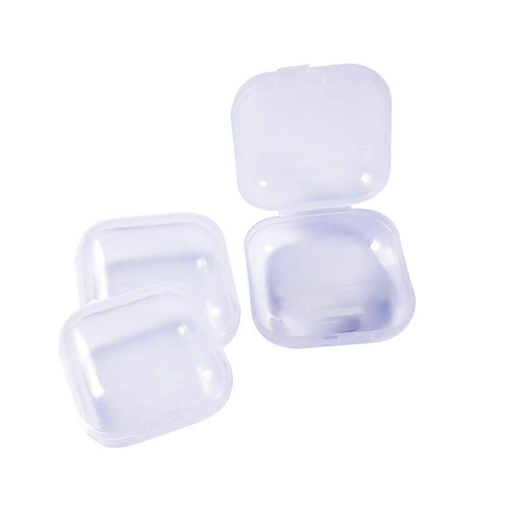 20 PCS Transparent Plastic Empty Earplugs Case Earplugs Box Storage Case